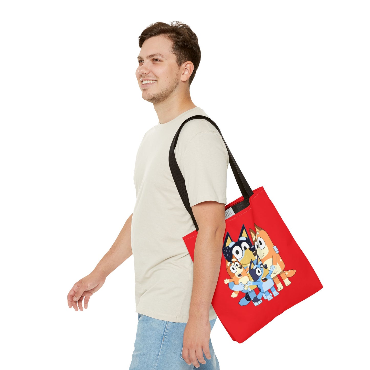 Princess Grace  Colorful Cartoon Family Tote Bag Ideal for Kids and Family Outings