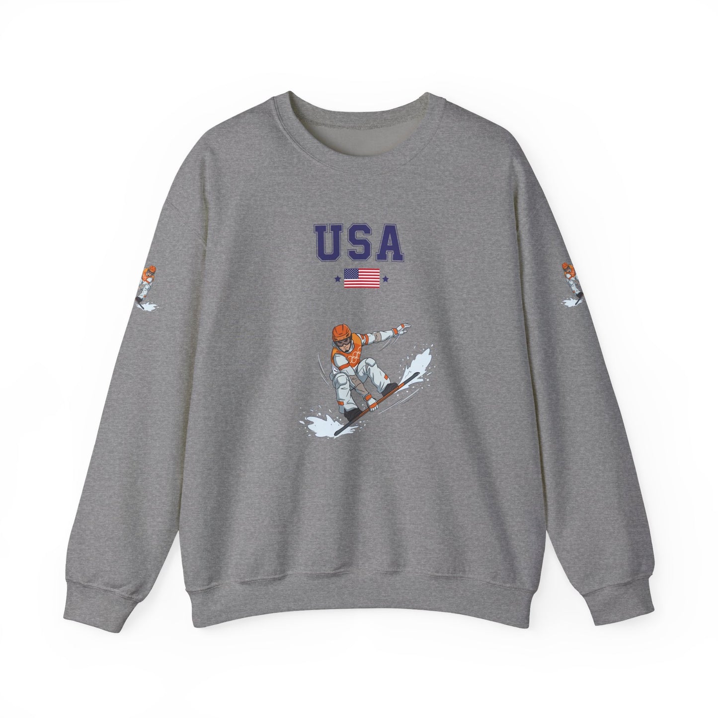 Princess Grace  TEAM USA  Snowboard Unisex Heavy Blend  Crewneck Sweatshirt