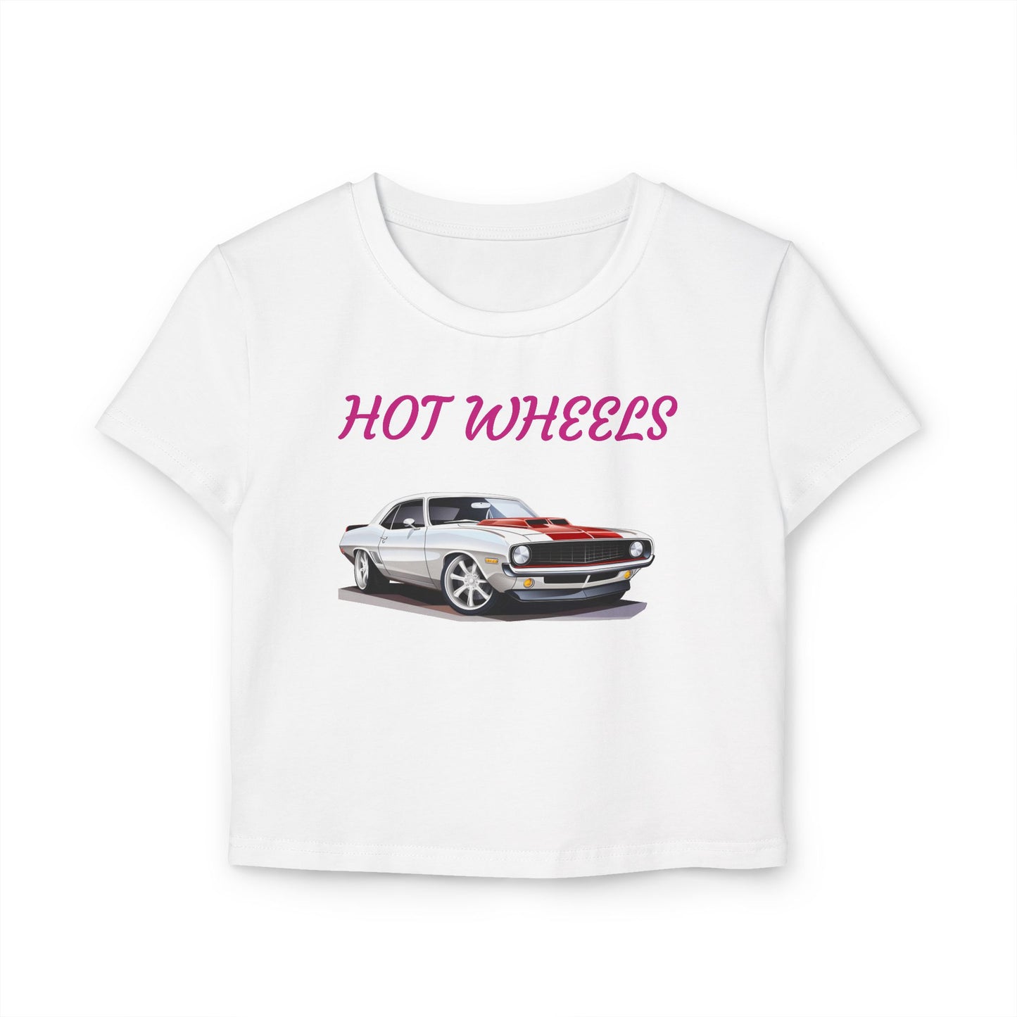 Princess Grace  Hot Wheels Women's Baby Tee Vintage Car Graphic Tee for Car Enthusiasts