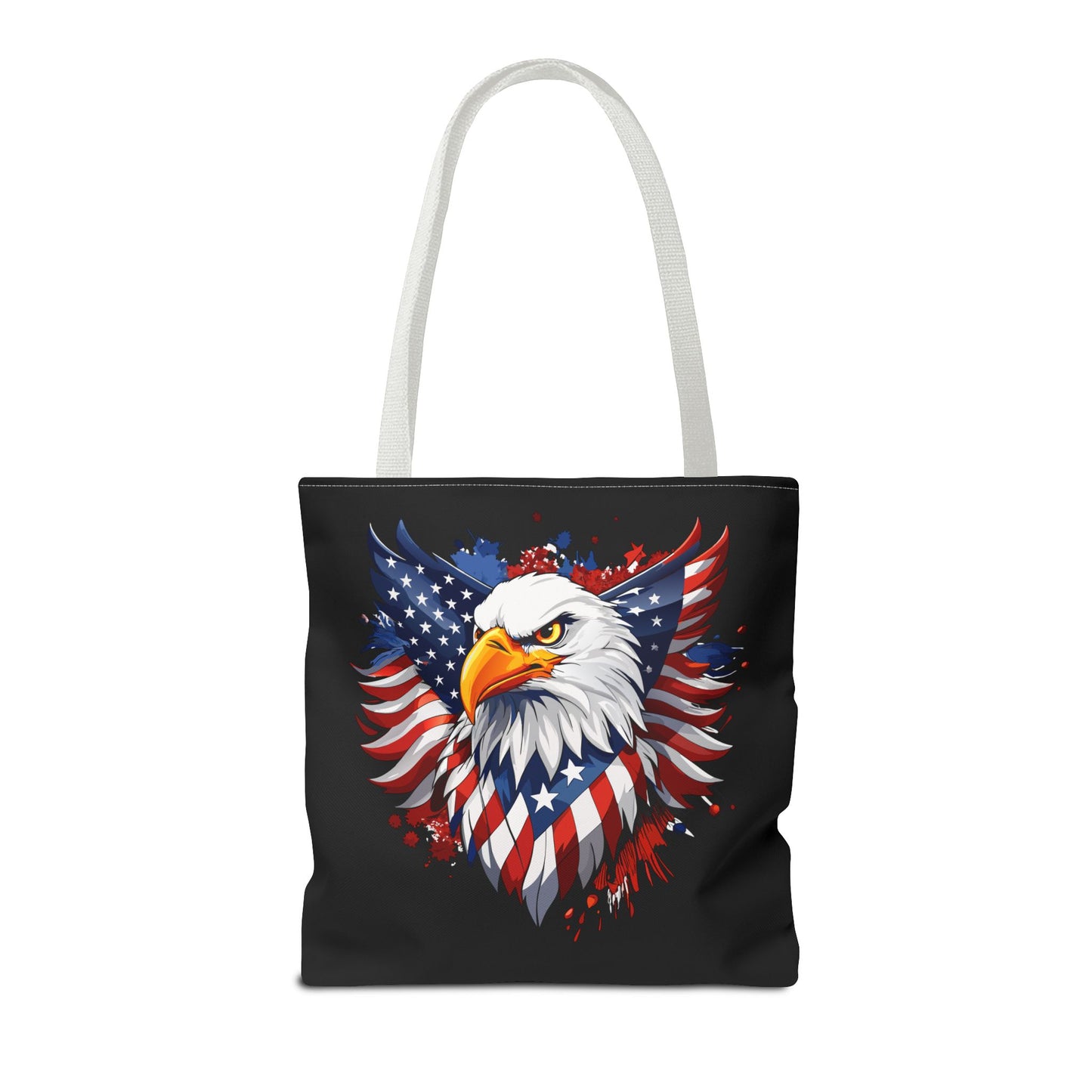 Princess Grace  Patriotic Eagle Tote Bag American Flag Design for Fourth of July & Everyday Use