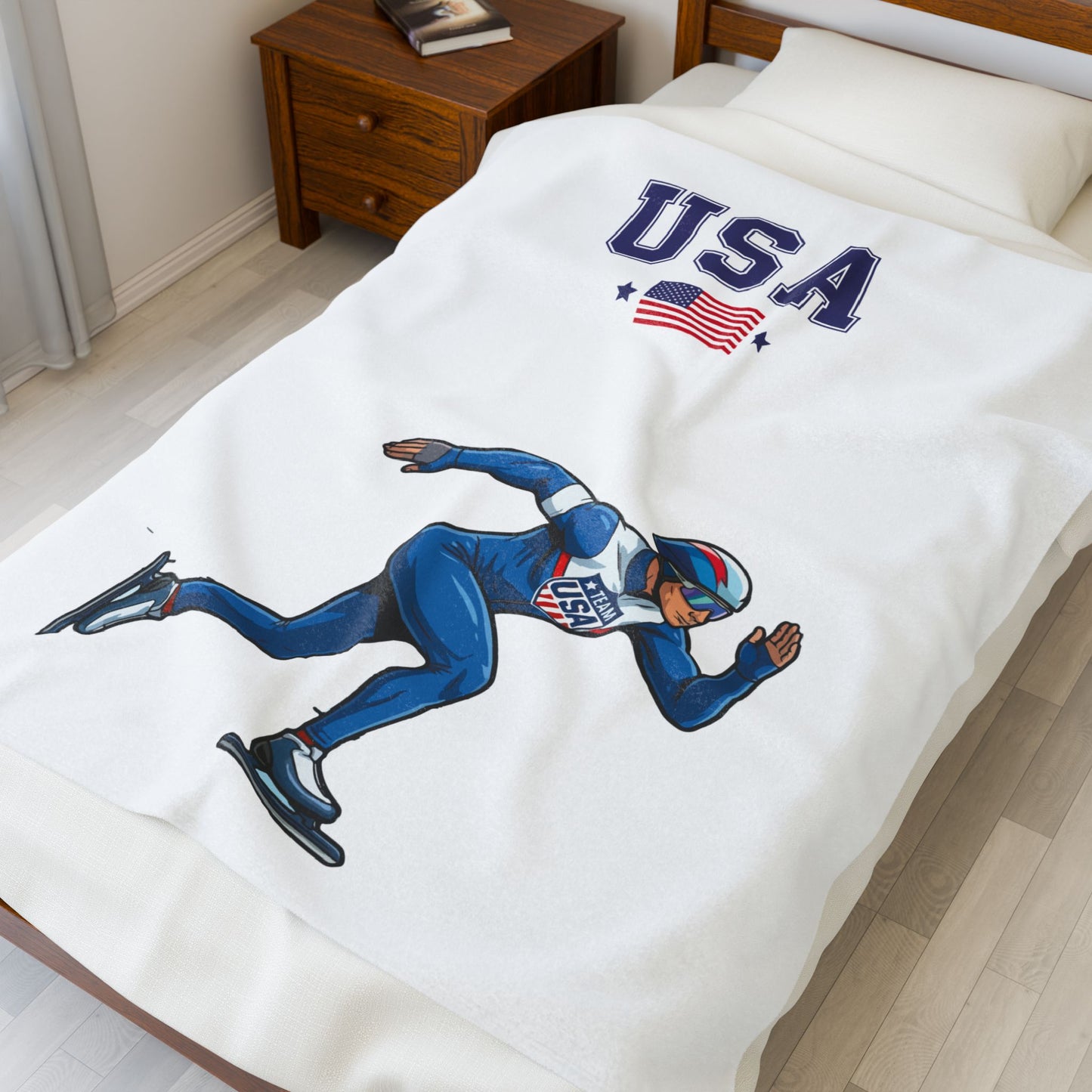 Princess Grace  TEAM USA  Velveteen Plush Blanket