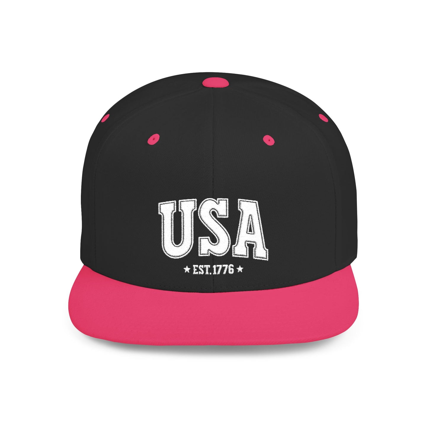 Princess Grace  USA Flat Bill Snapback Cap - Est. 1776 | Casual Style for All Occasions