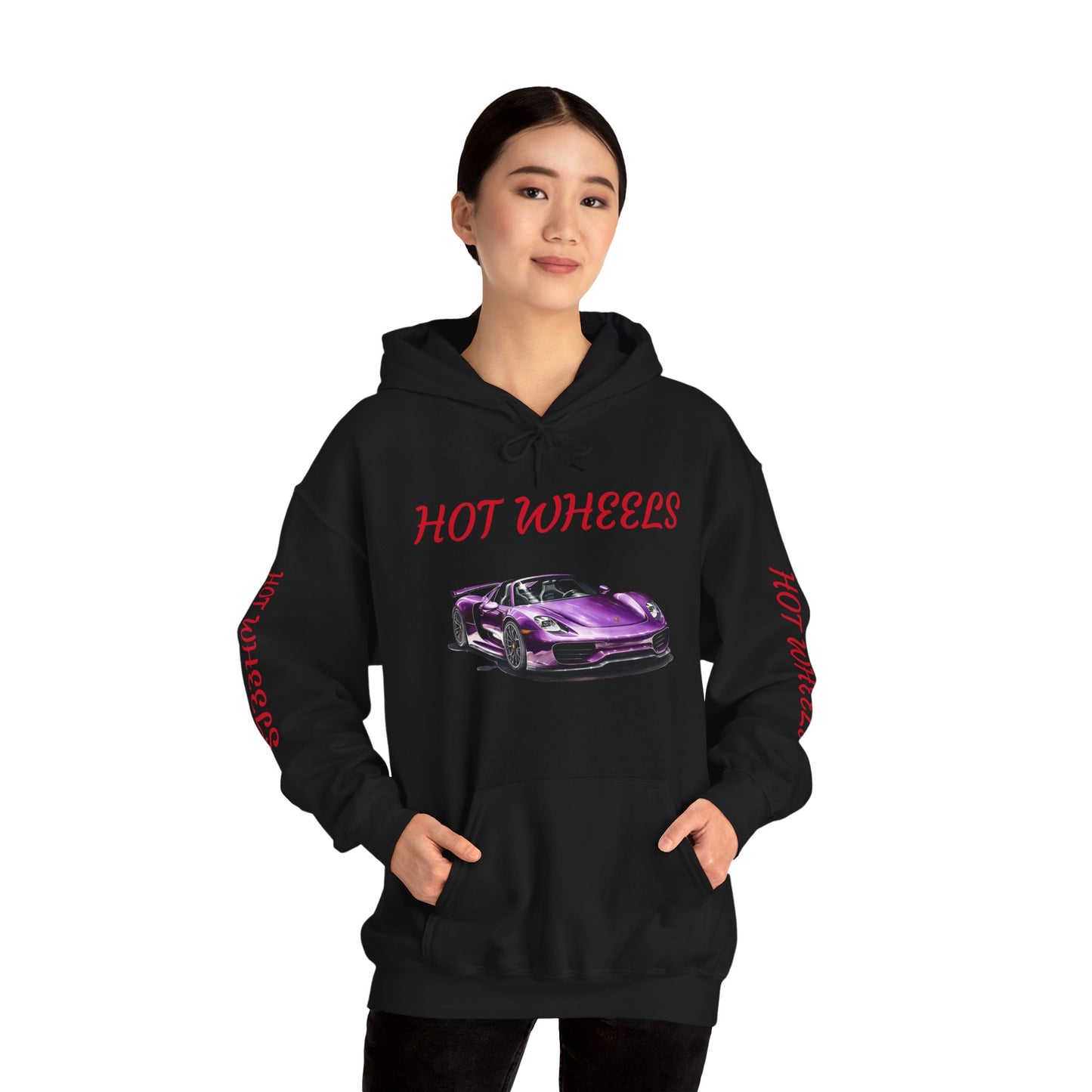 Princess Grace  Unisex Heavy Blend Hooded Sweatshirt  Hot Wheels Purple Sports Car