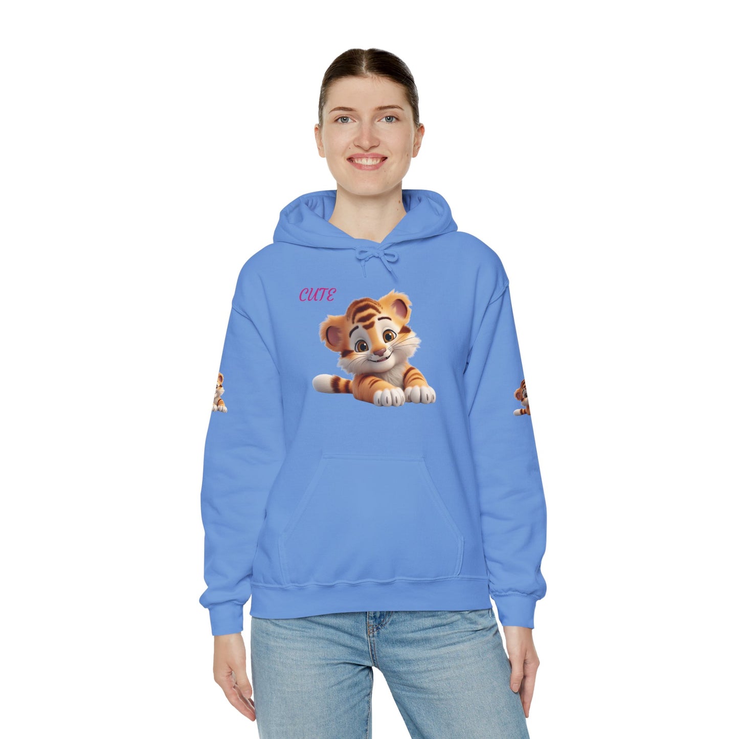 Princess Grace  Cute Tiger Design Unisex Heavy Blend Hooded Sweatshirt