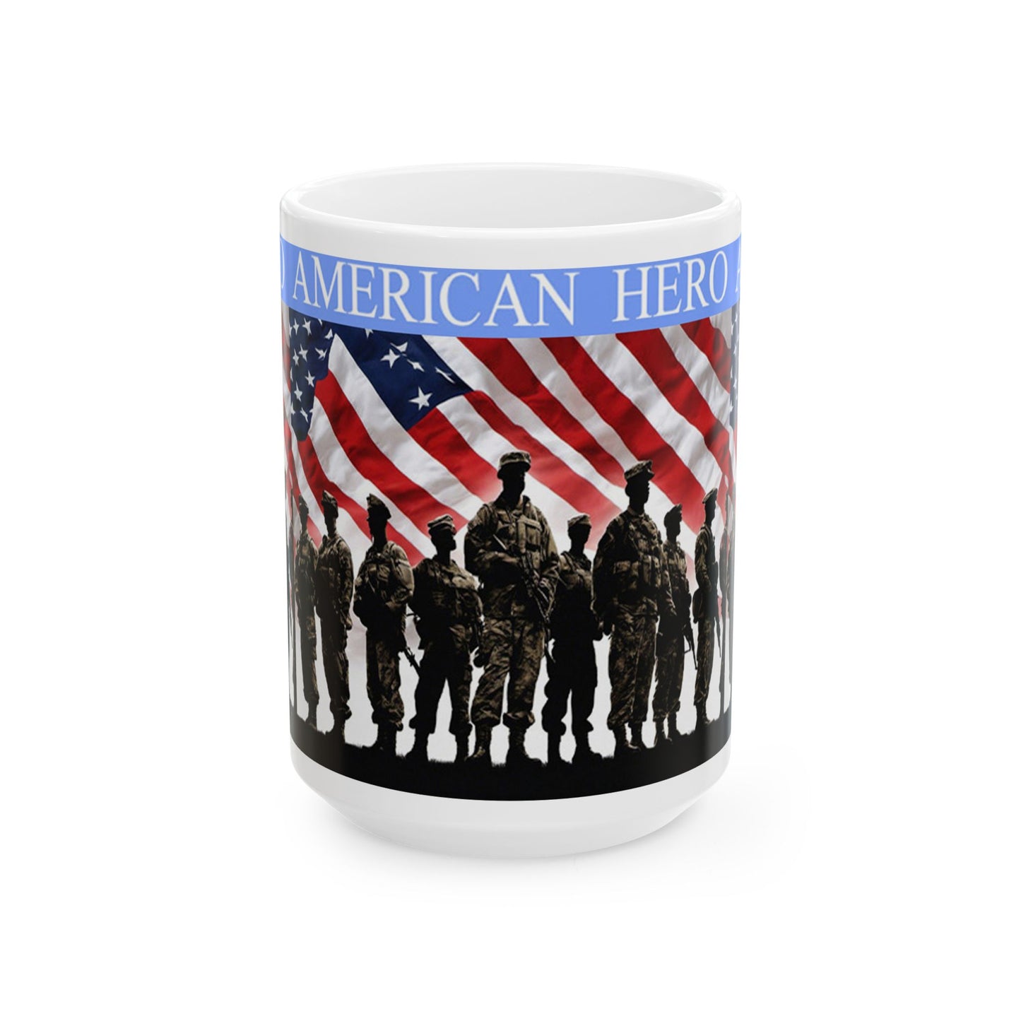 Princess Grace American Hero Ceramic Mug, Coffee Cup for Veterans, Military Appreciation Gift, Independence Day, Father's Day, 11oz, 15oz