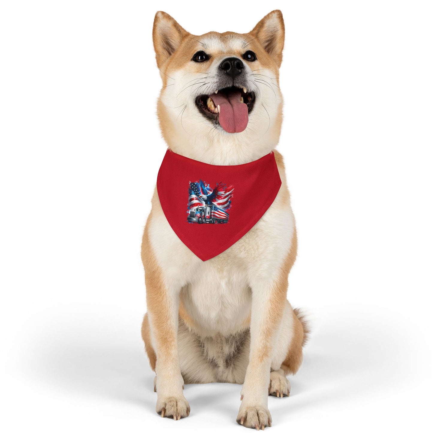 Princess Grace  Patriotic Pet Bandana Collar for Dogs Red with American Flag Design