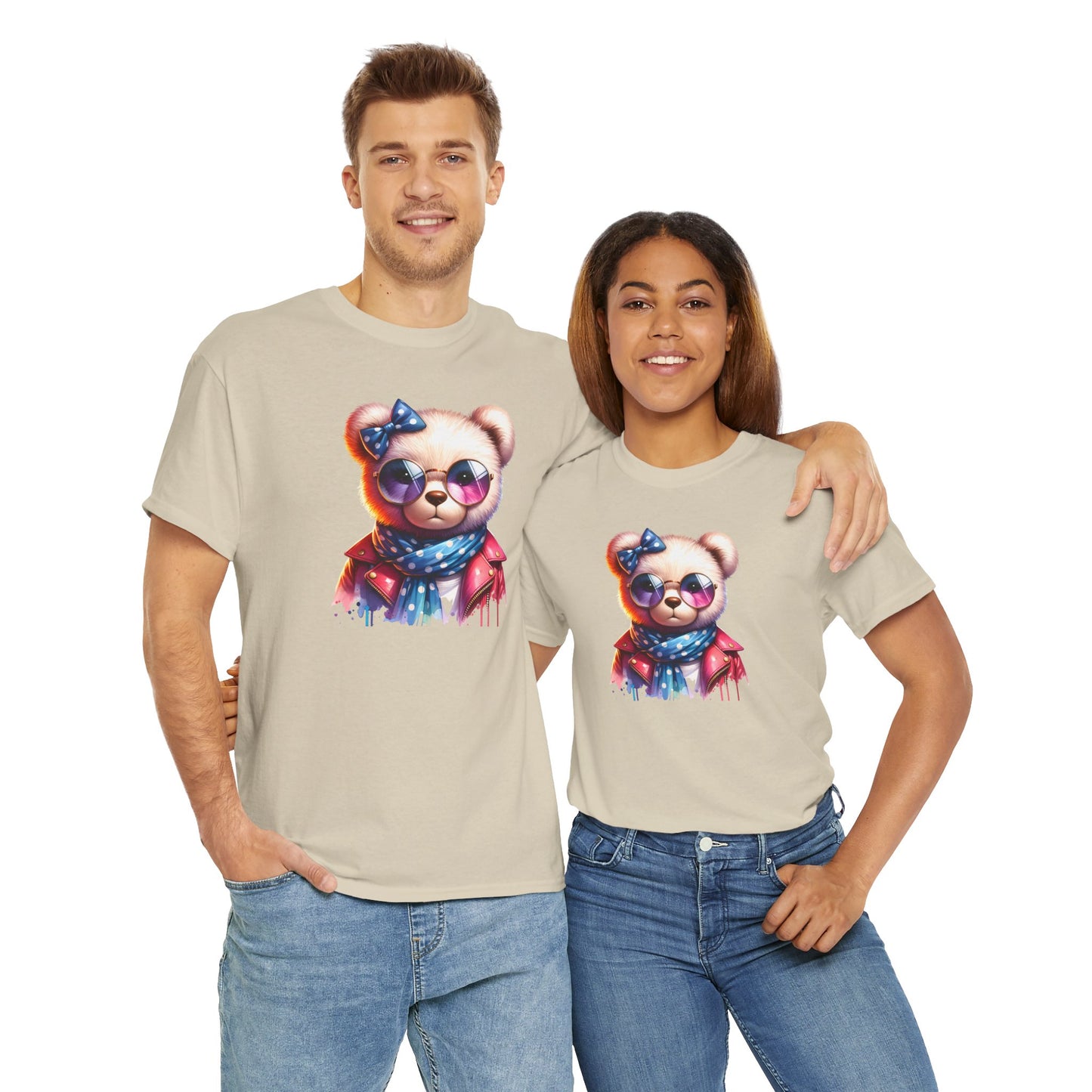 Princess Grace  Cool Bear Graphic Unisex Heavy Cotton Tee  Stylish & Fun for All