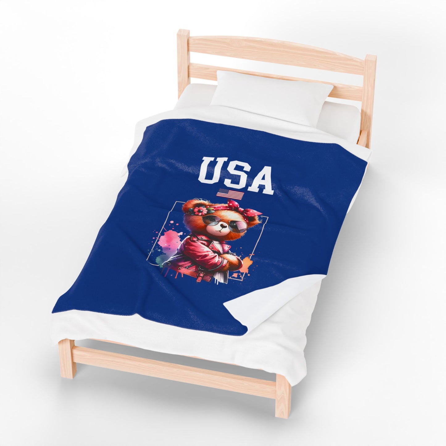 Princess Grace  TEAM USA  Velveteen Plush Blanket