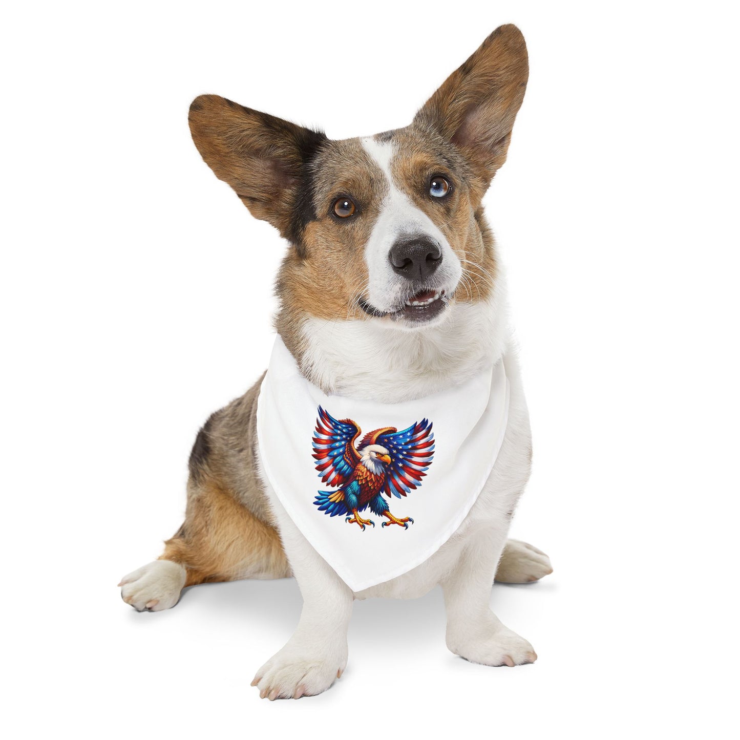 Princess Grace  Patriotic Eagle Pet Bandana Collar  Perfect for Celebrations