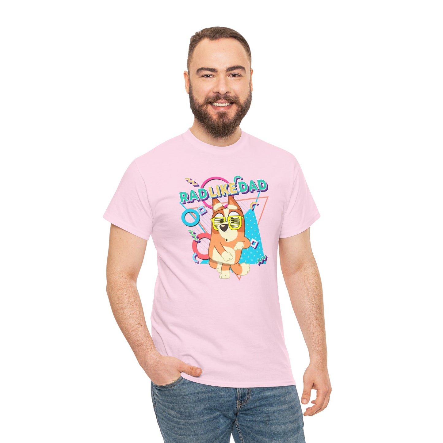 Princess Grace Bluer Rad Like Dad Fun Unisex Heavy Cotton Tee Graphic Tee for Everyday Wear and Gifts
