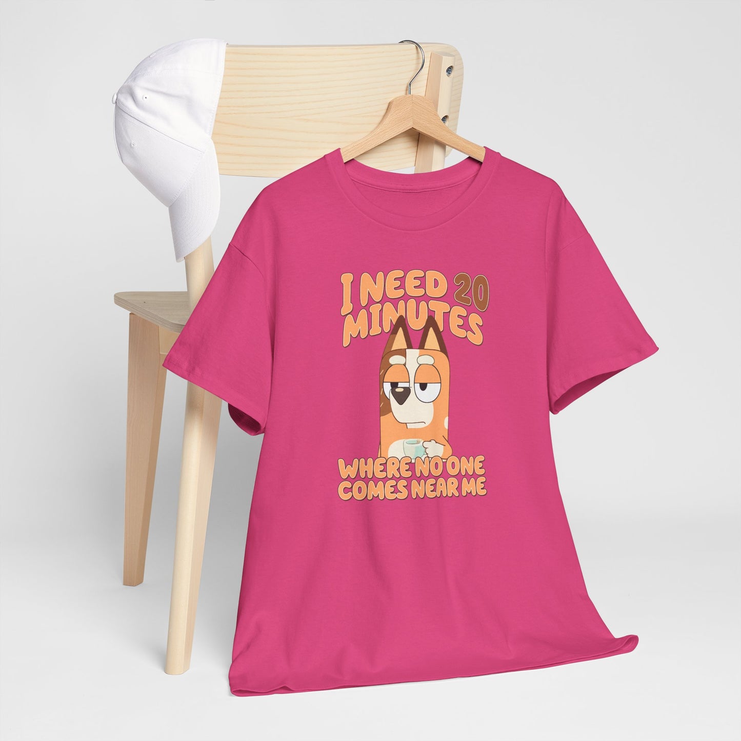 Princess Grace  Bluey  Funny Graphic Tee  "I Need 20 Minutes"