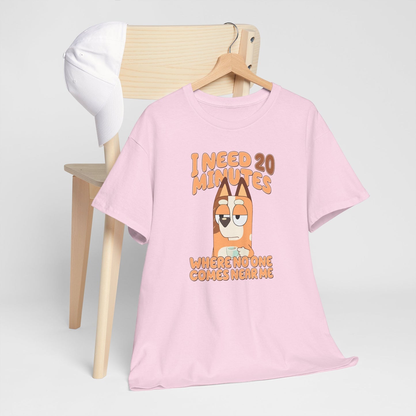 Princess Grace  Bluey  Funny Graphic Tee  "I Need 20 Minutes"