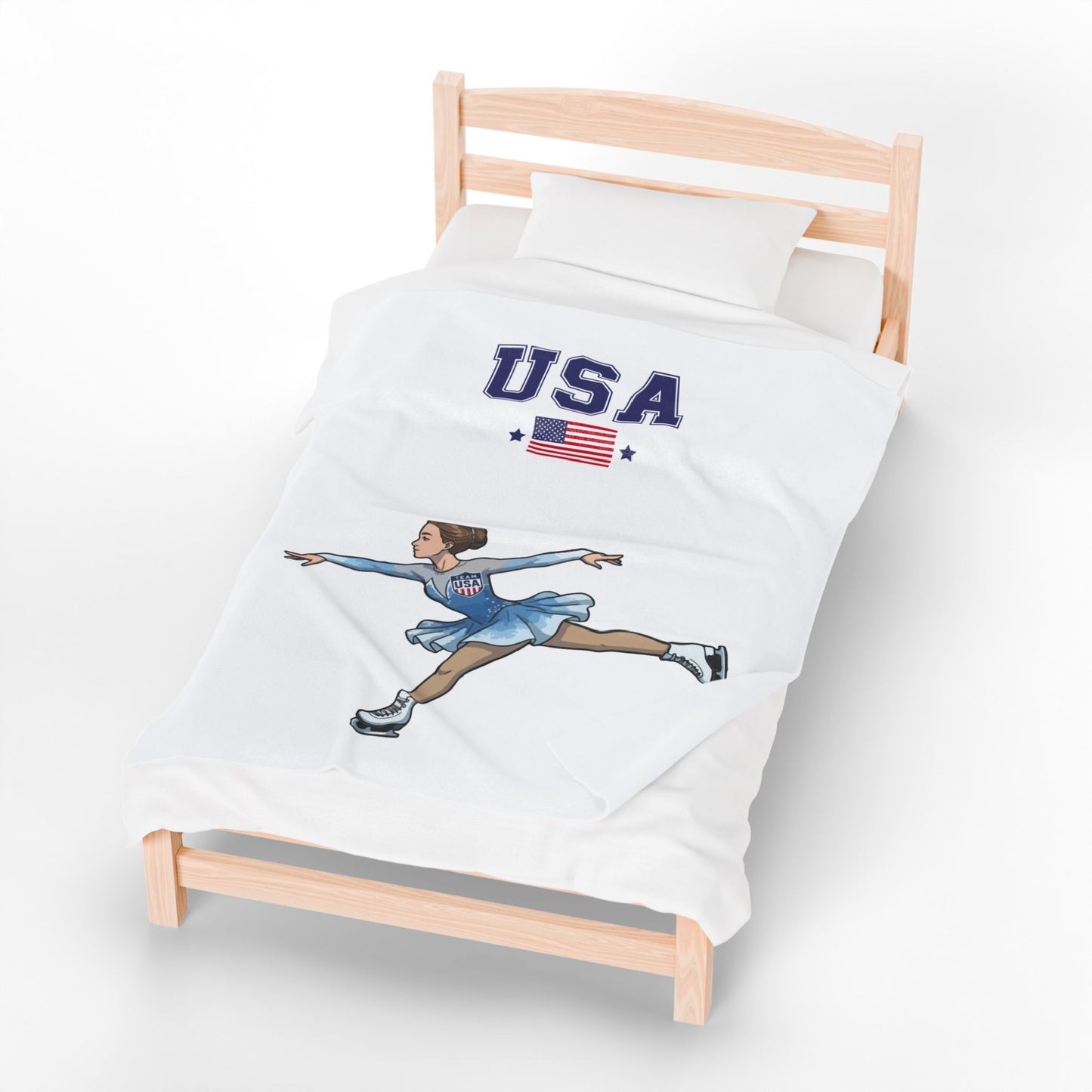 Princess Grace  TEAM USA  Velveteen Plush Blanket