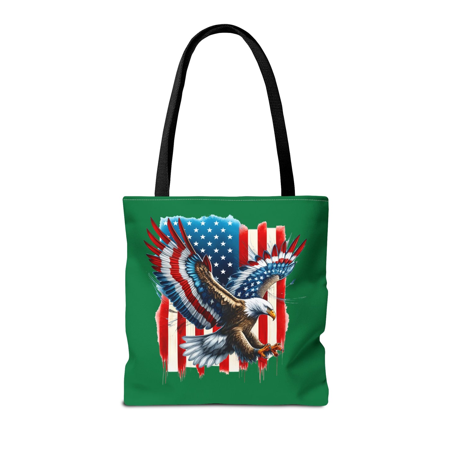 Princess Grace  Patriotic Eagle Print Tote Bag American Flag Design for Fourth of July and Everyday Use