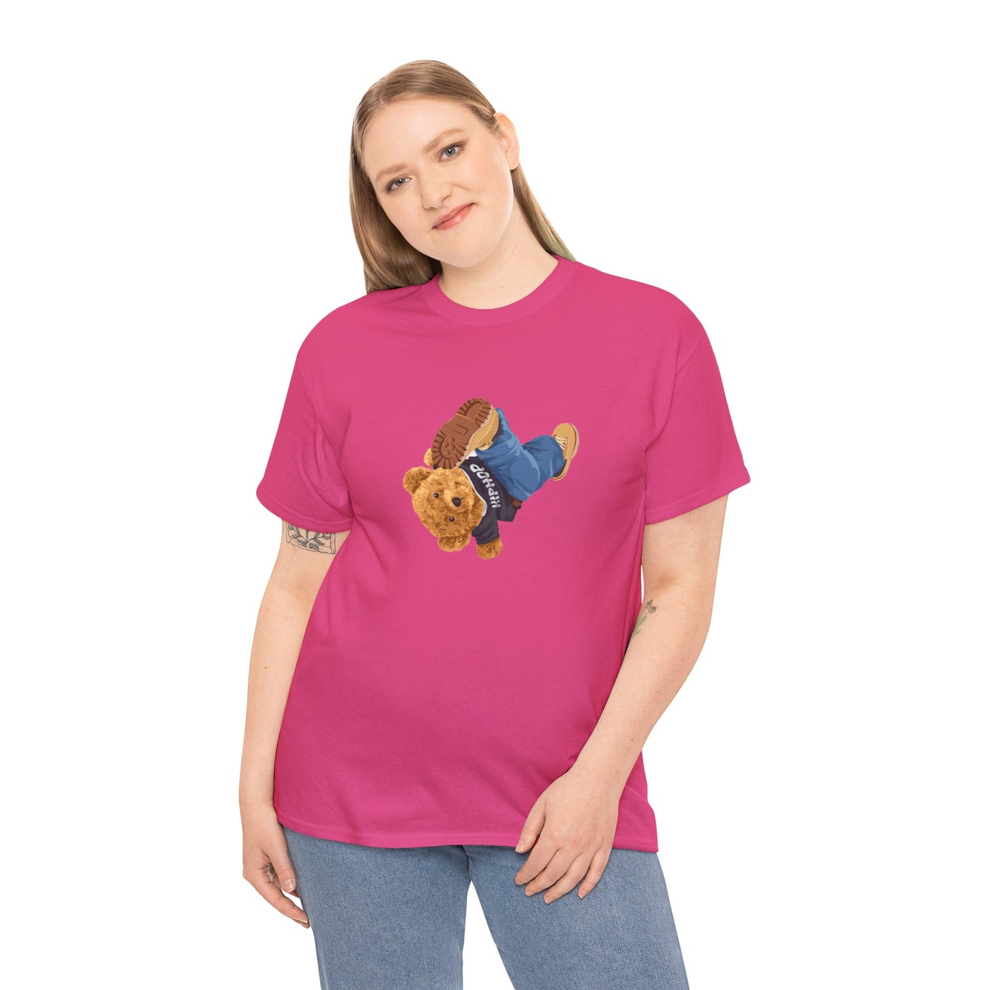 Princess Grace  Casual Vintage Hi[ Hop Bear Tee for Trendy Everyday Wear