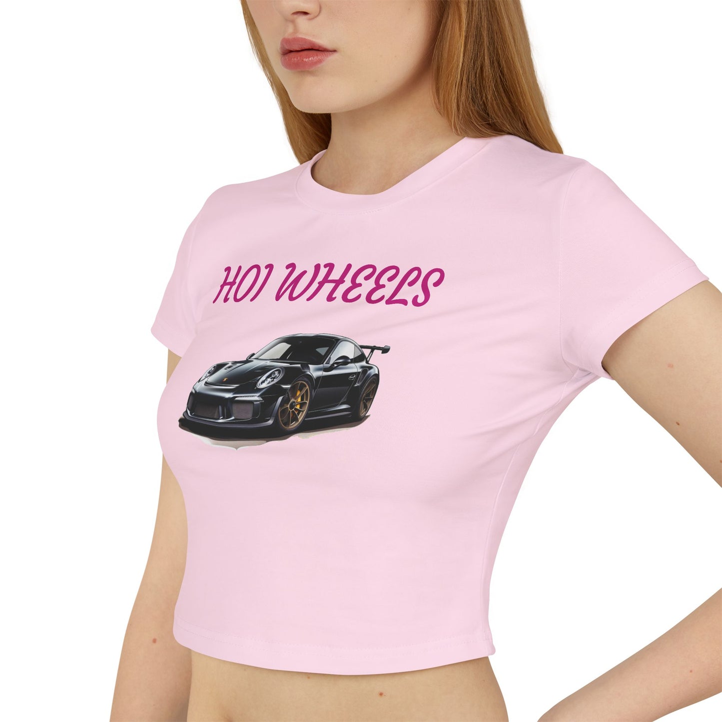 Princess Grace  HOT WHEELS Women’s Baby Tee Fun & Trendy Car Graphic Top