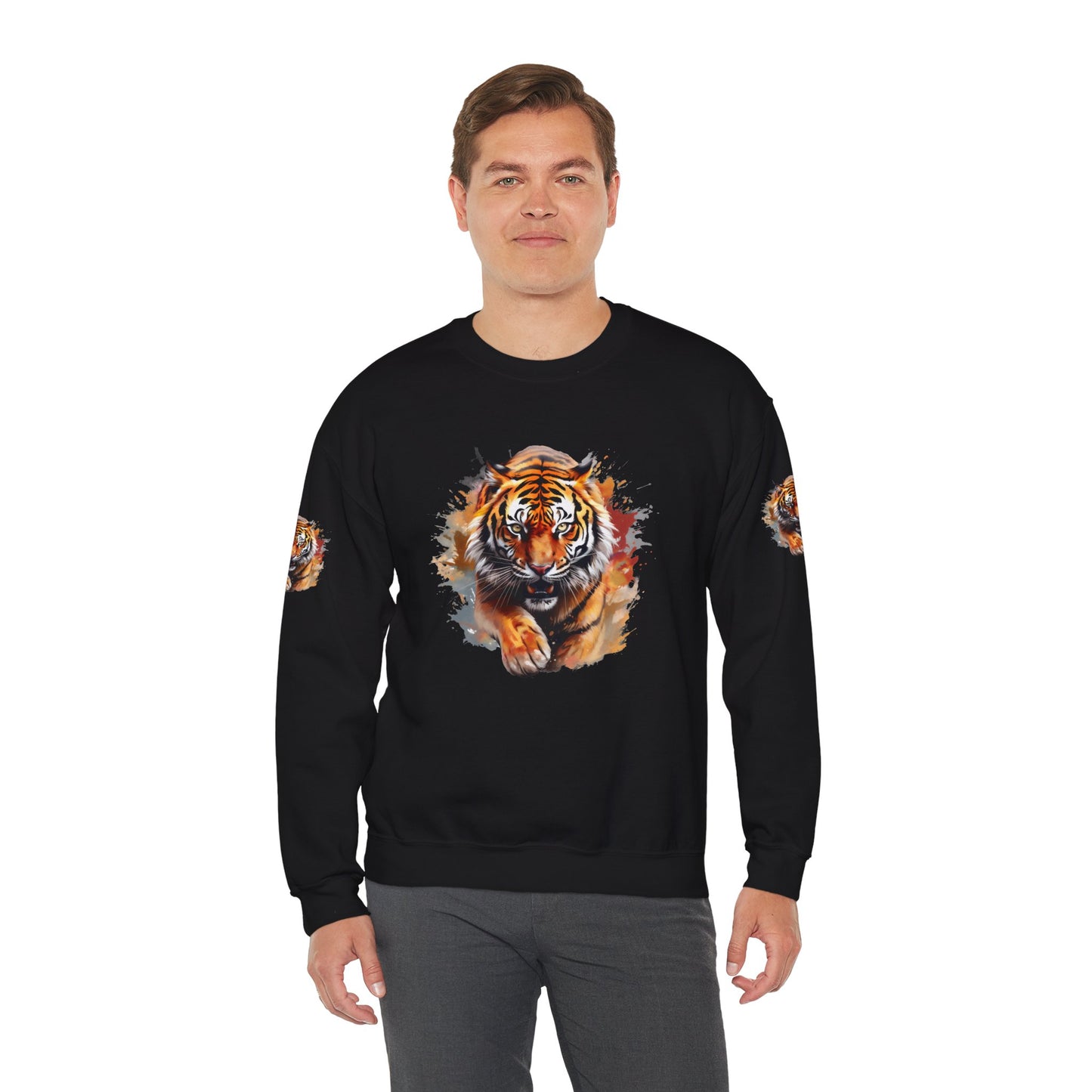 Princess Grace  Majestic Tiger Unisex Heavy Blend Crewneck Sweatshirt