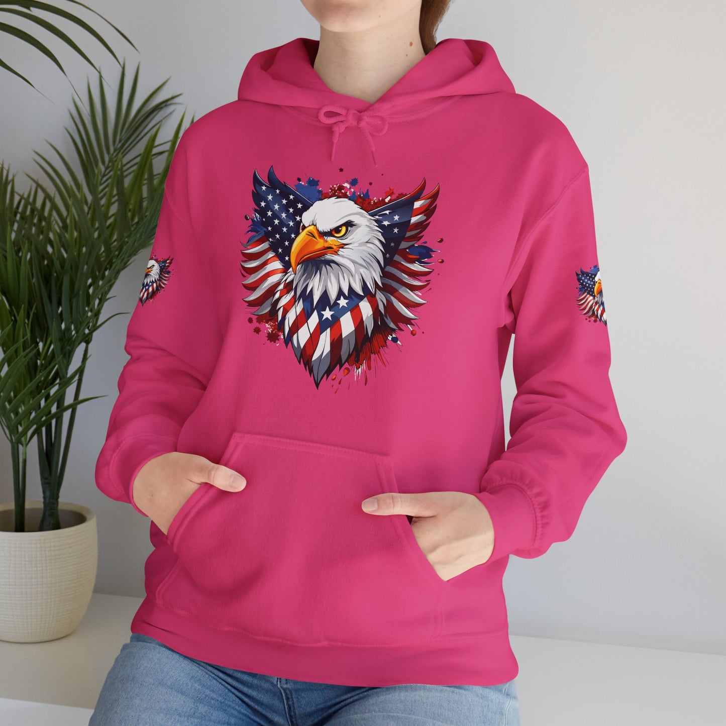Princess Grace  Patriotic Eagle Hoodie  Unisex Heavy Blend  Hooded Sweatshirt