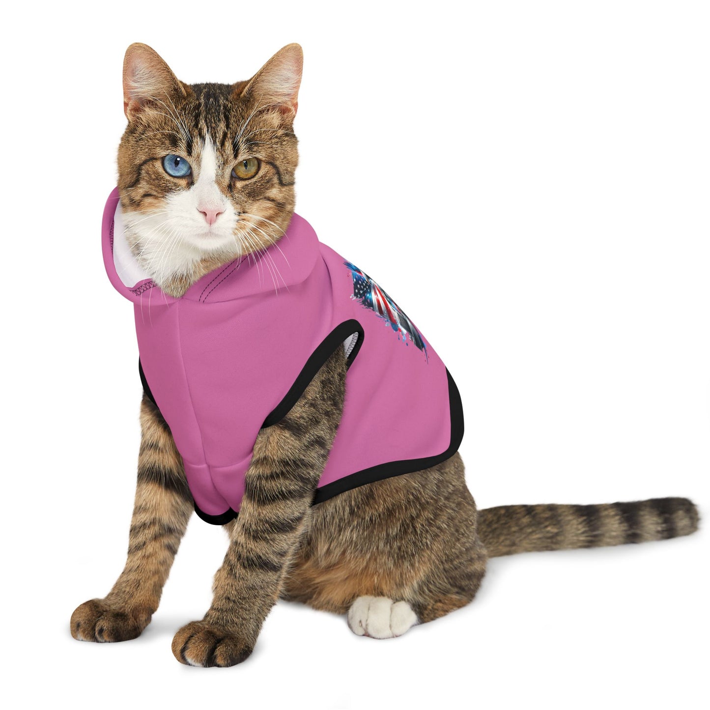 Princess Grace Patriotic Pet Hoodie American Eagle & Truck Design