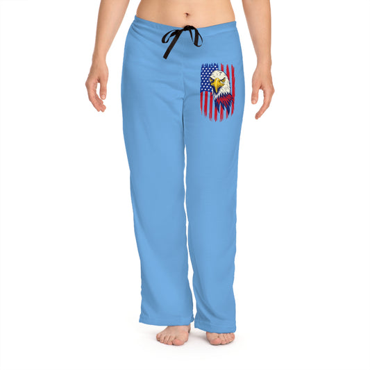 Princess Grace   Eagle Embroidered Pajama Pants  Comfort & Patriotism