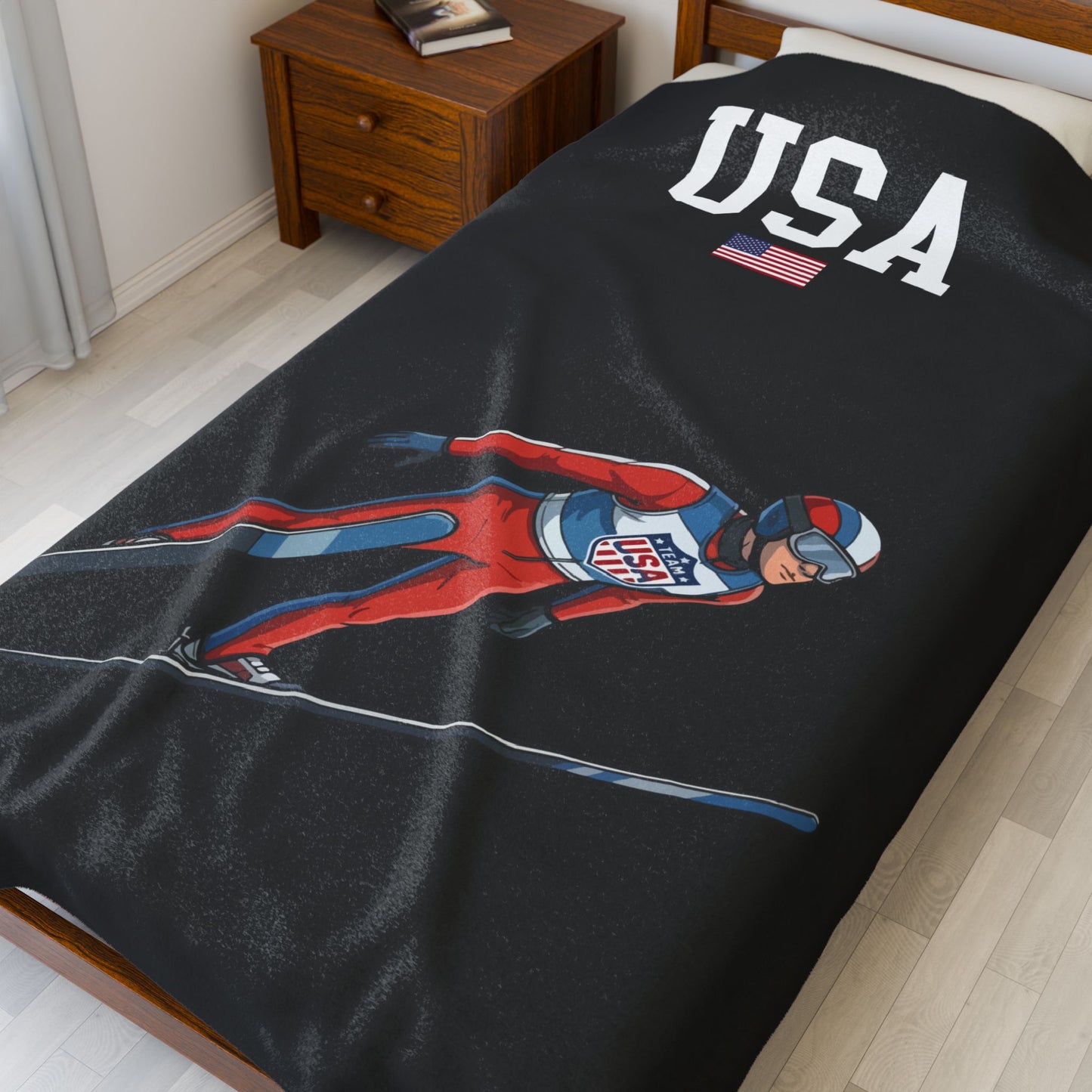 Princess Grace  TEAM USA  Velveteen Plush Blanket