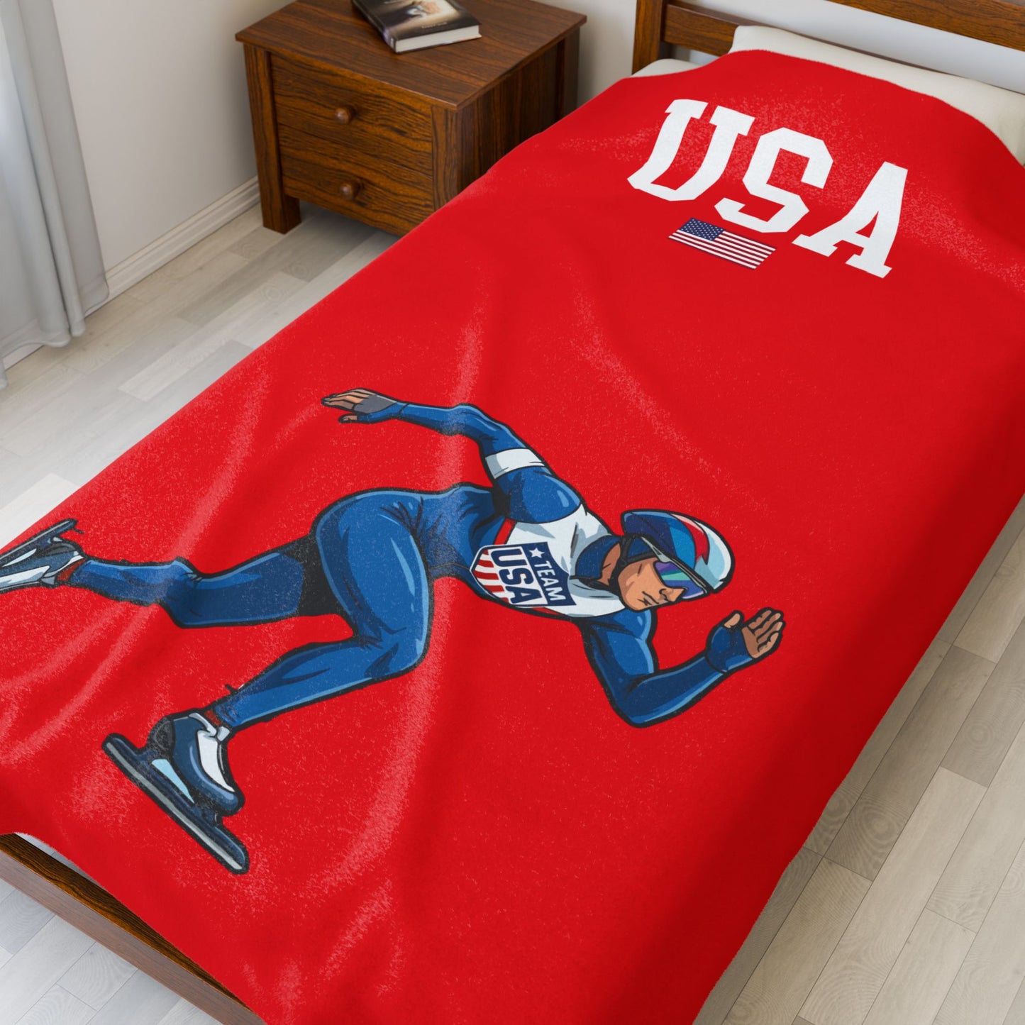 Princess Grace  TEAM USA  Velveteen Plush Blanket