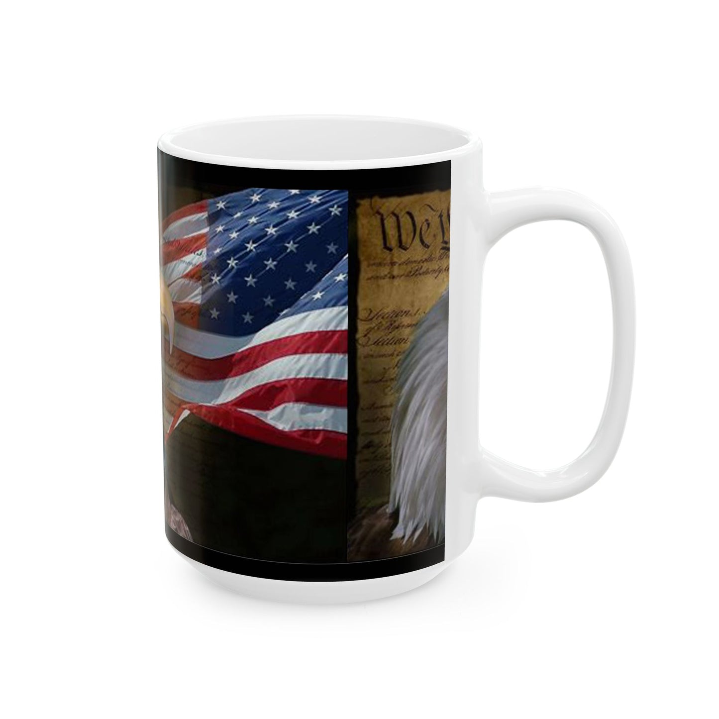 Princess Grace Patriotic Eagle Ceramic Mug Perfect for Independence Day, Gift for Veterans, American Pride, 4th of July