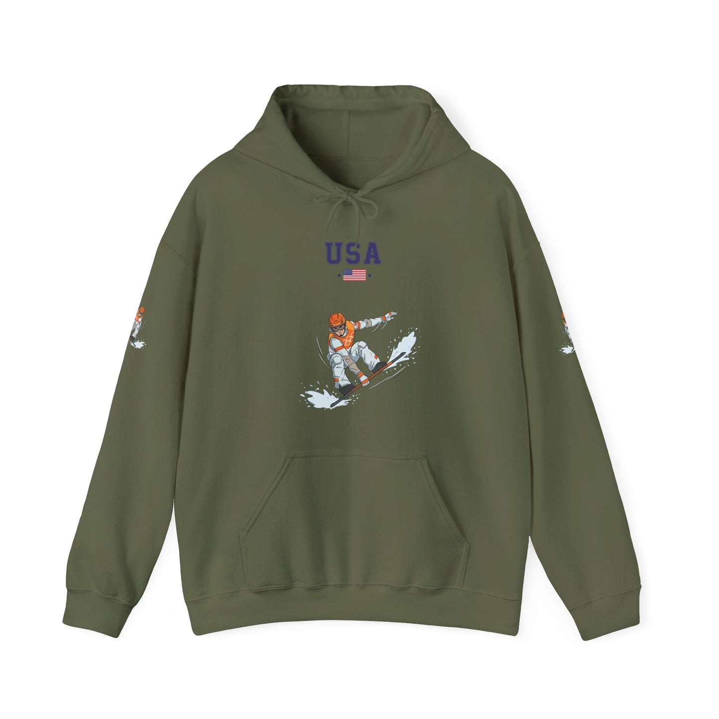 Princess Grace  TEAM USA  Snowboard  Unisex Heavy Blend Hooded Sweatshirt