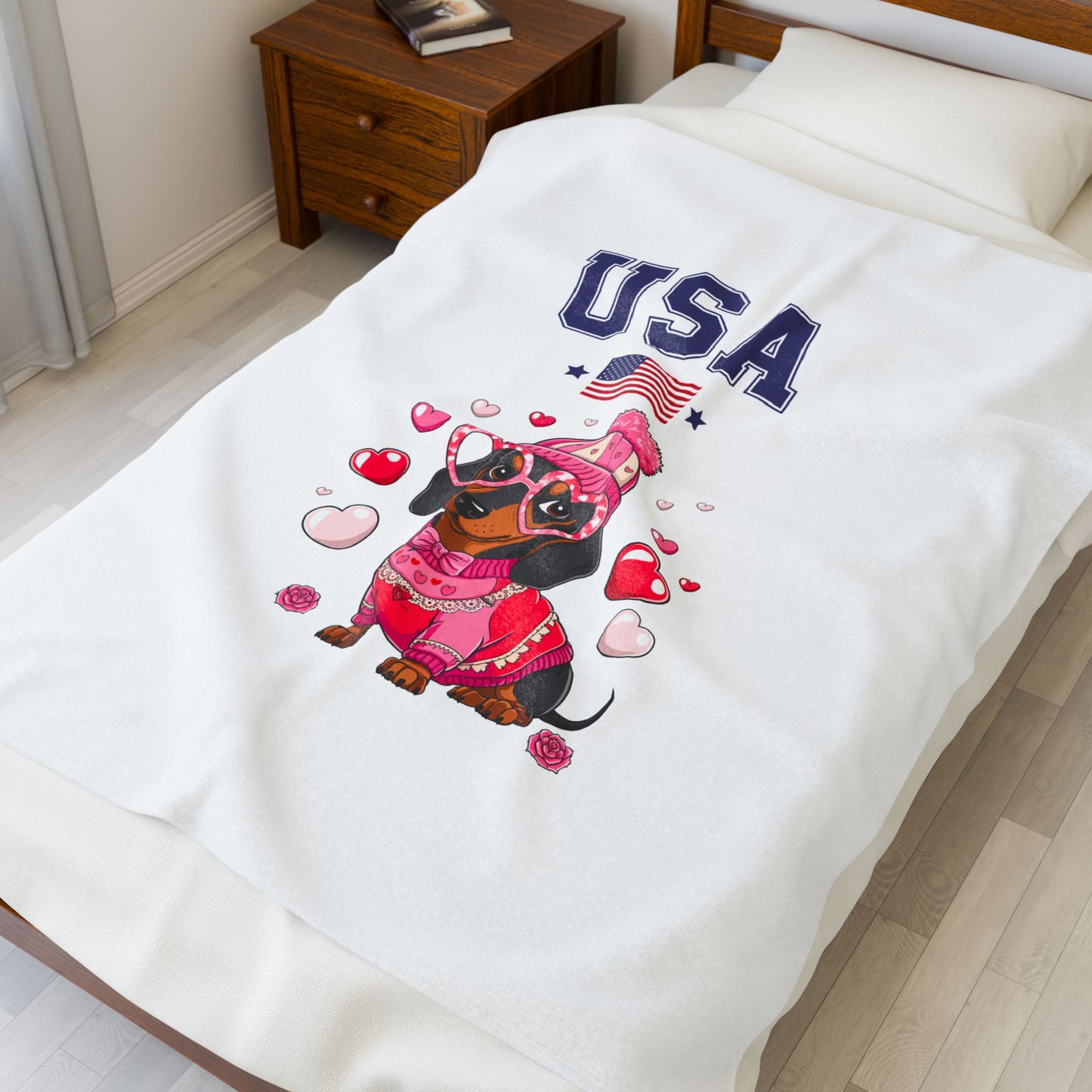 Princess Grace  TEAM USA  Velveteen Plush Blanket