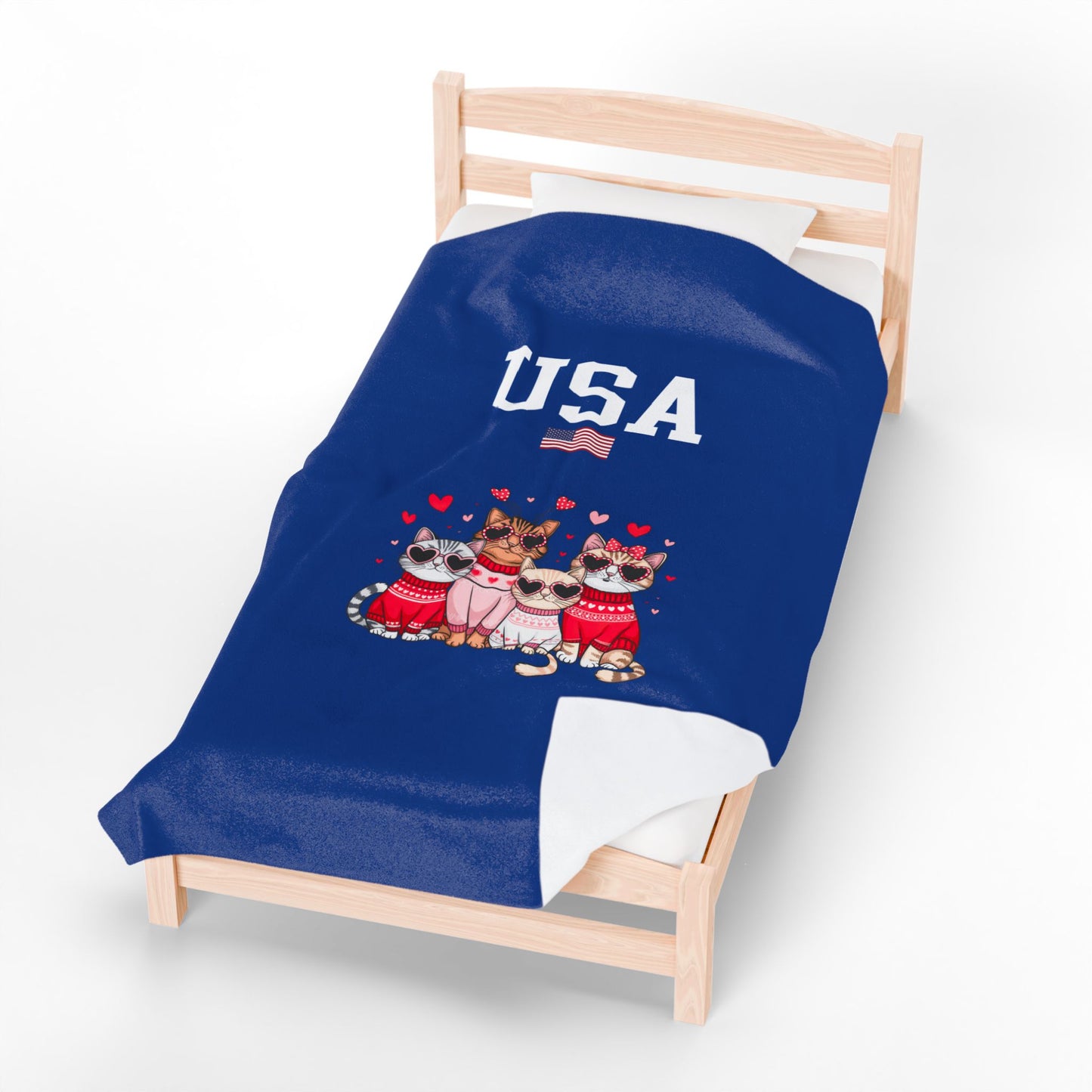 Princess Grace  TEAM USA  Velveteen Plush Blanket