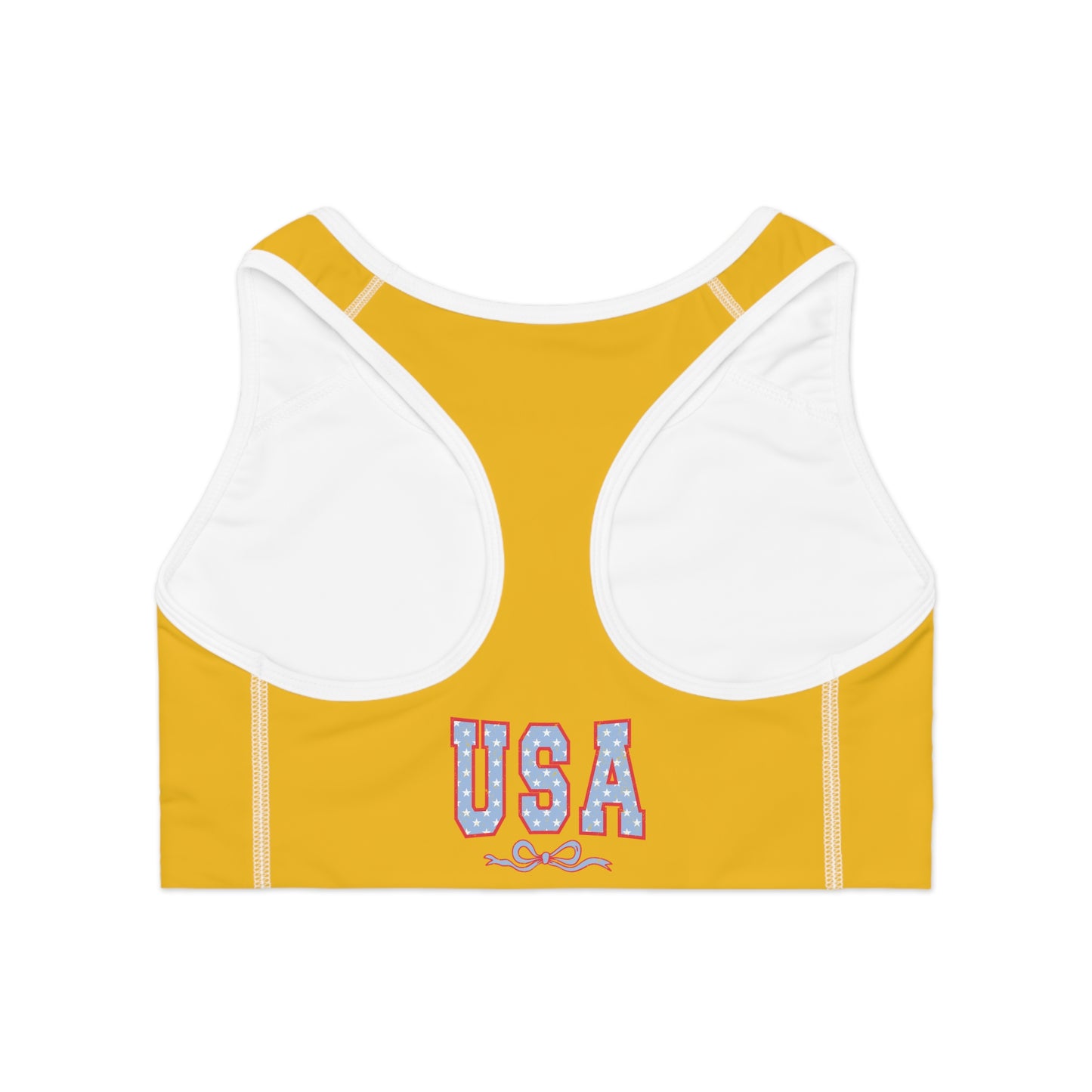 Princess Grace  USA Stars & Stripes Sports Bra  Perfect for Fitness & Patriotism