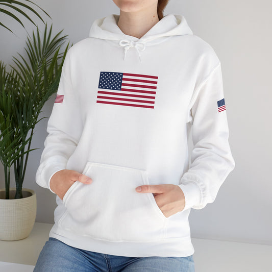 Princess Grace  Patriotic American Flag Hoodie Unisex Heavy Blend Sweatshirt