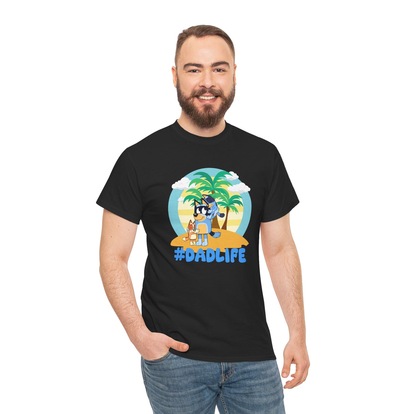 Princess Grace  Bluey  #DadLife Unisex Heavy Cotton Tee  Perfect for Dads Beach Vibes and Everyday Wear