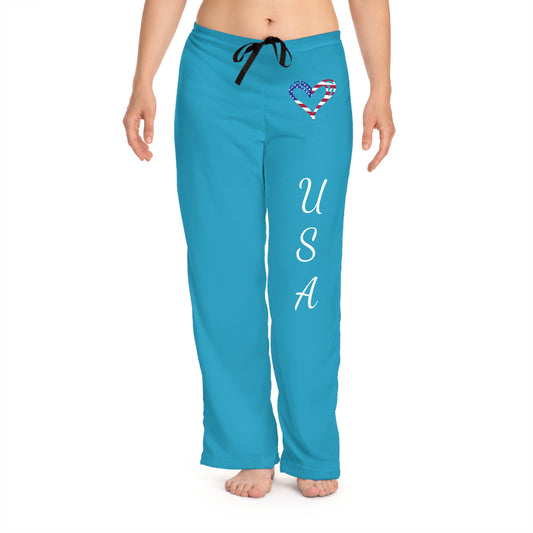 Princess Grace  Patriotic  Pajama Pants with Heart Design   USA Theme