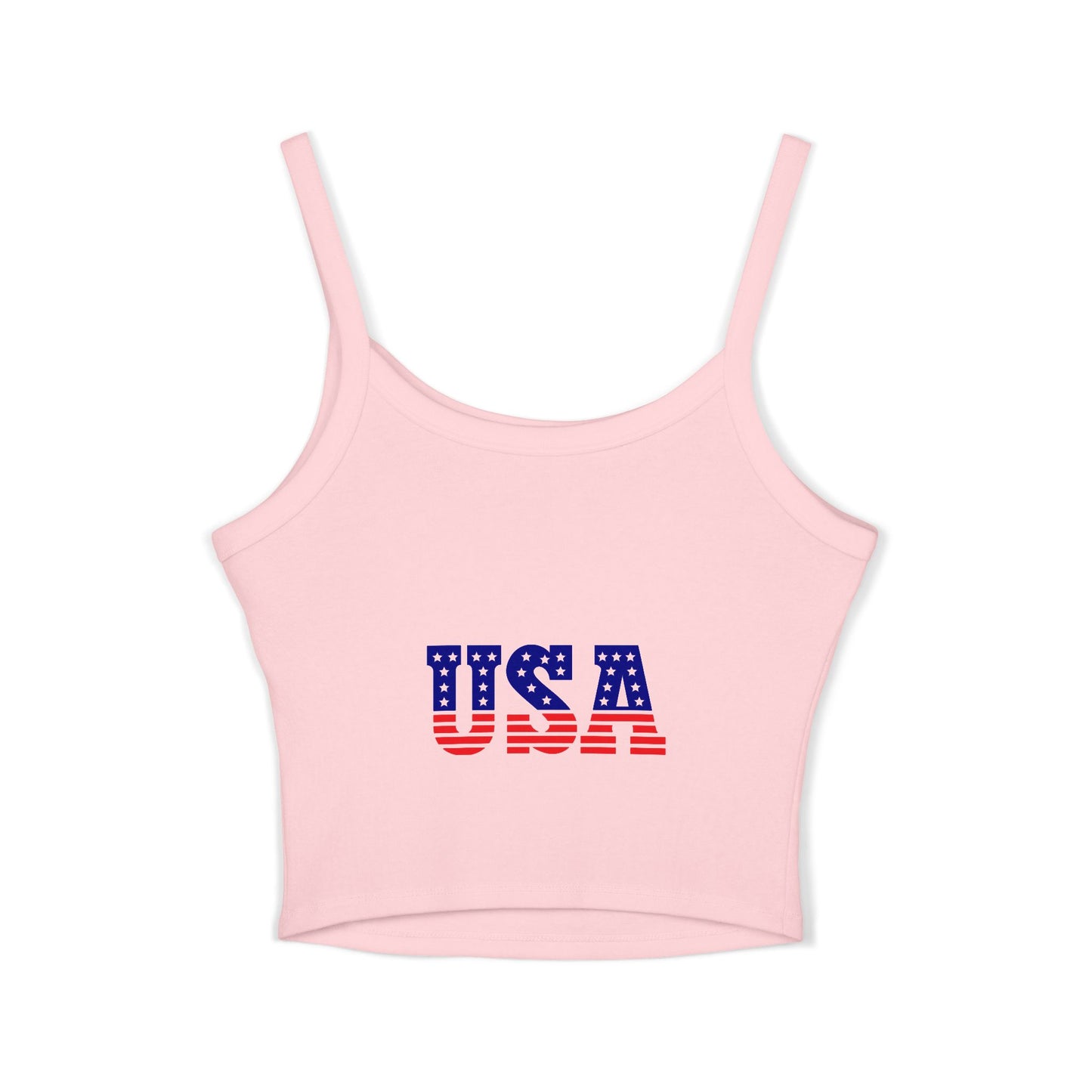 Princess Grace  Patriotic Women's Spaghetti Strap Tank Top  Eagle & USA Flag Design