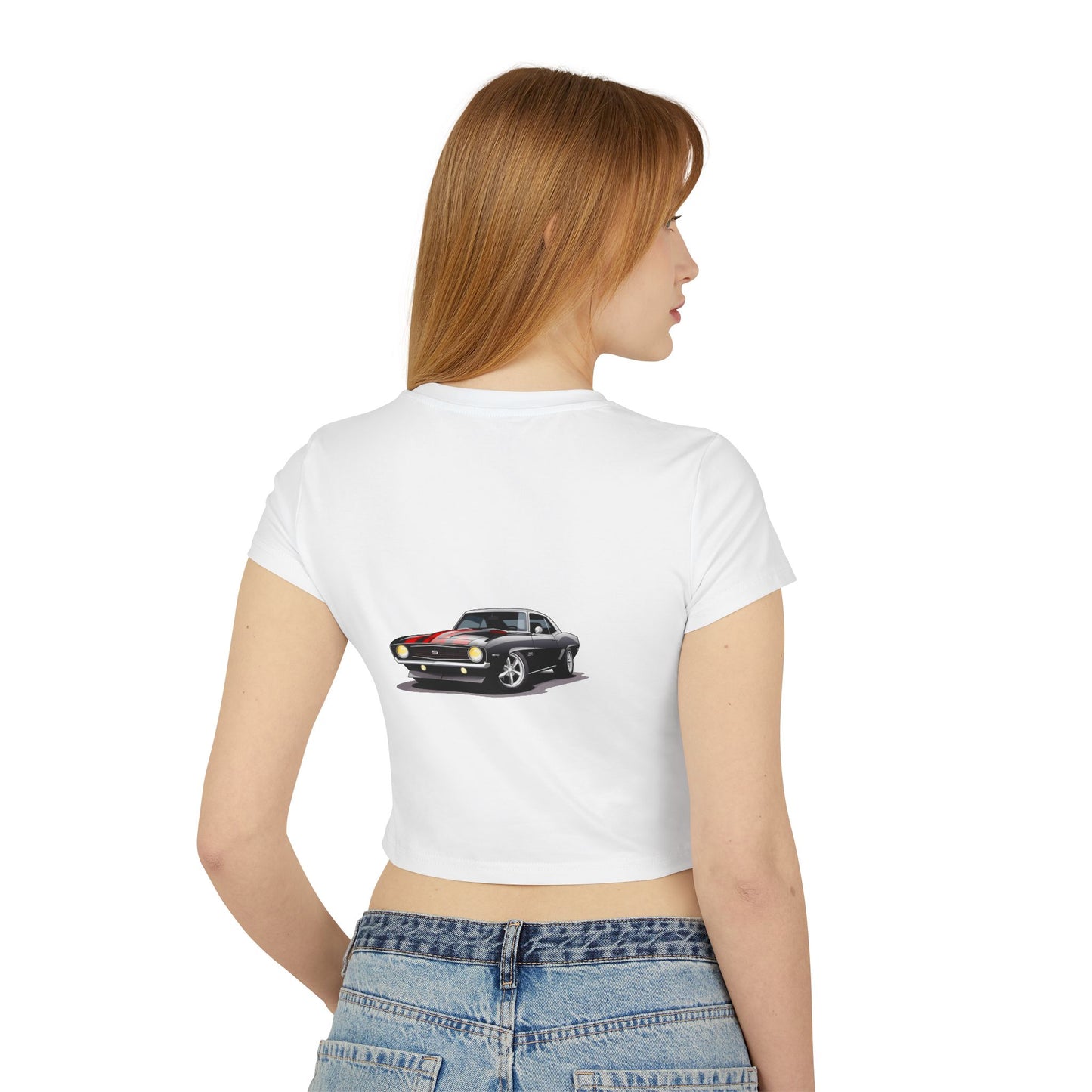 Princess Grace  Retro Hot Wheels Women's Baby Tee Perfect for Car Lovers & Everyday Style