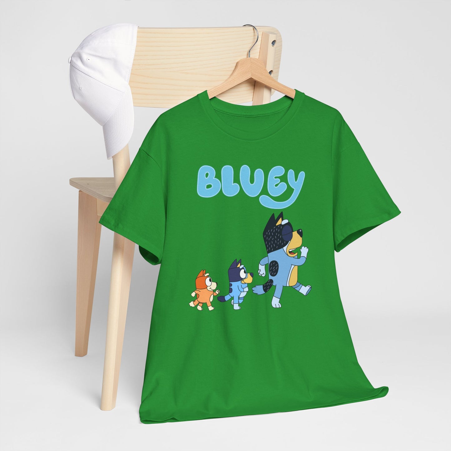 Princess Grace  Bluey Unisex Heavy Cotton Tee  Cute Cartoon T-Shirt for Kids and Adults