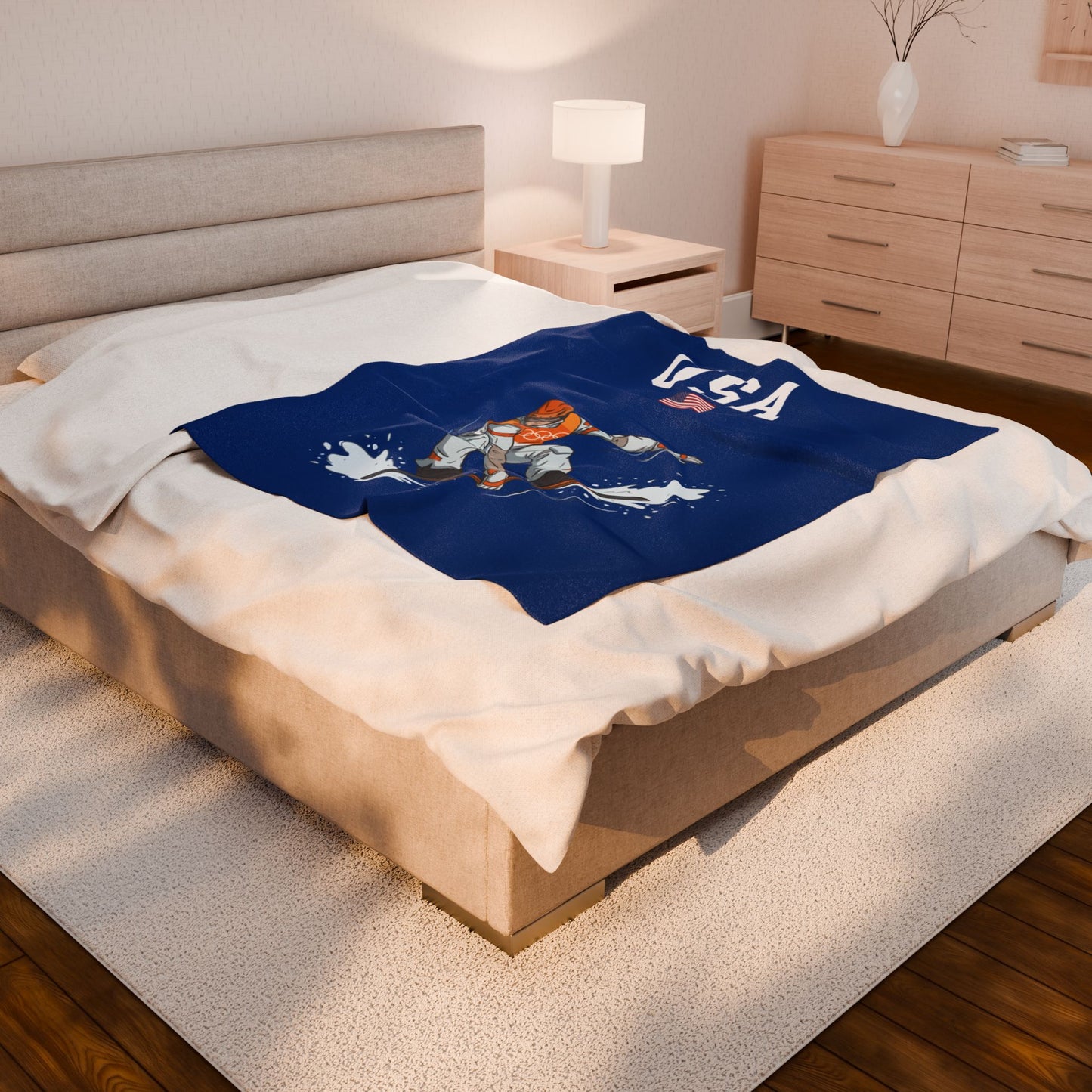 Princess Grace  TEAM USA  Velveteen Plush Blanket