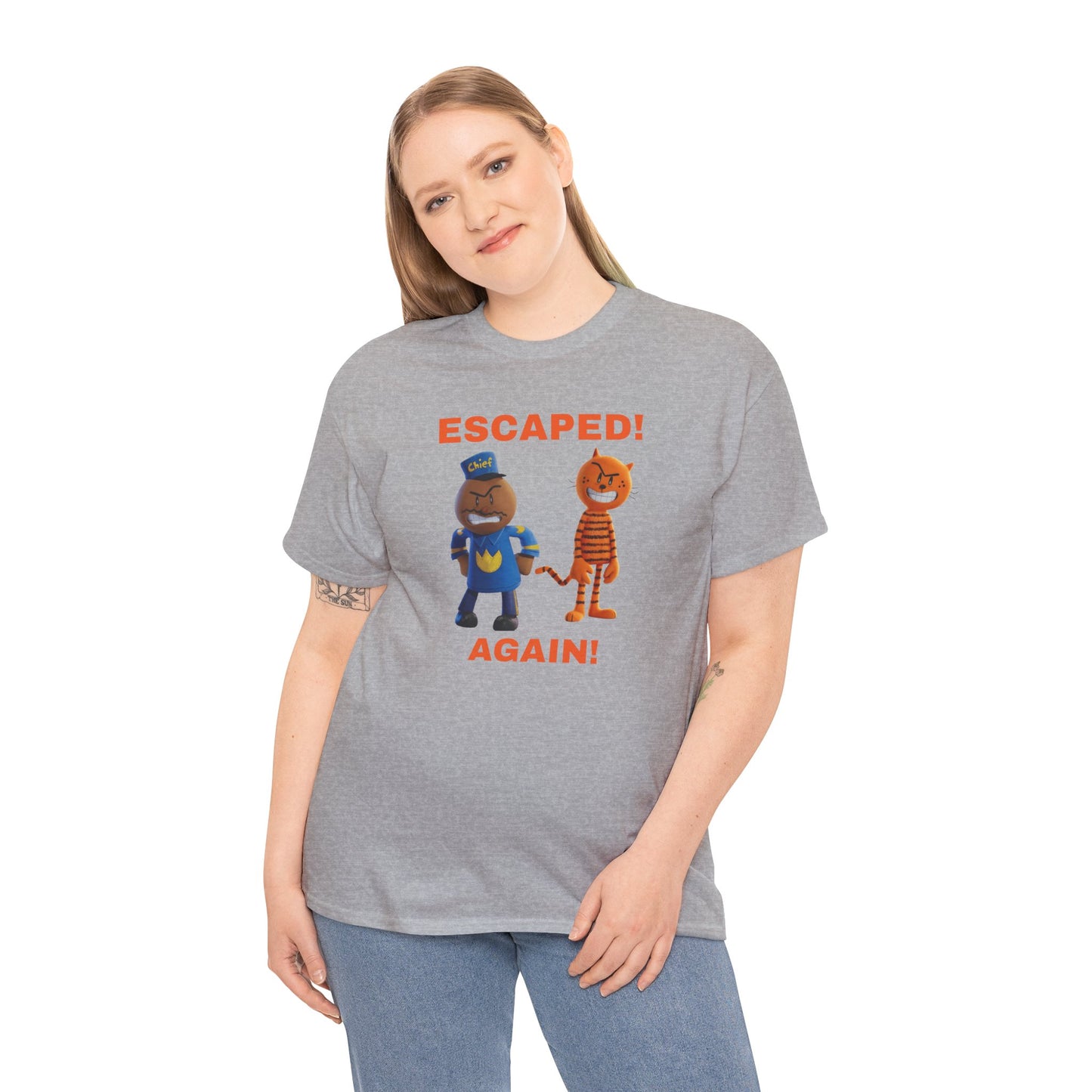 Princess Grace  Humorous Escaped Again Unisex Heavy Cotton Tee