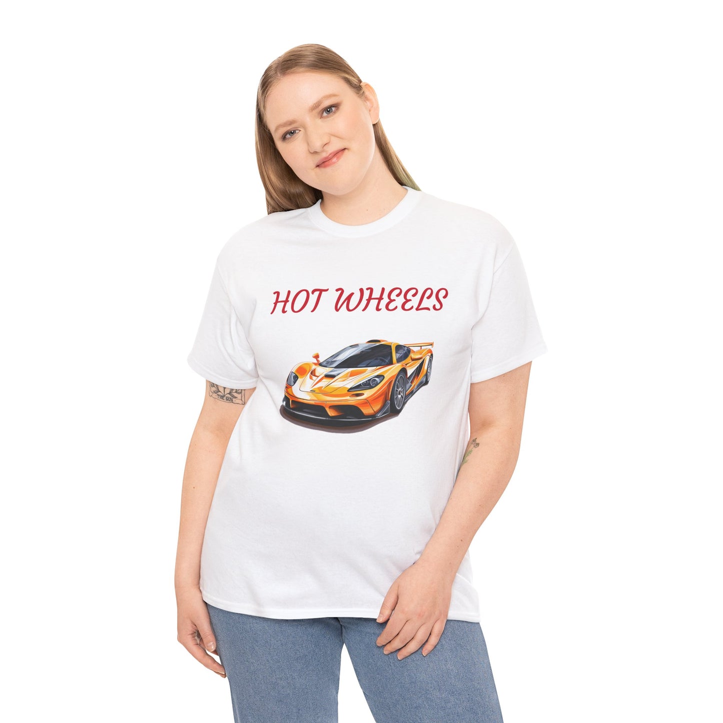 Princess Grace Hot Wheels Unisex Heavy Cotton Tee Race Car Graphic Tee for Racing Fans