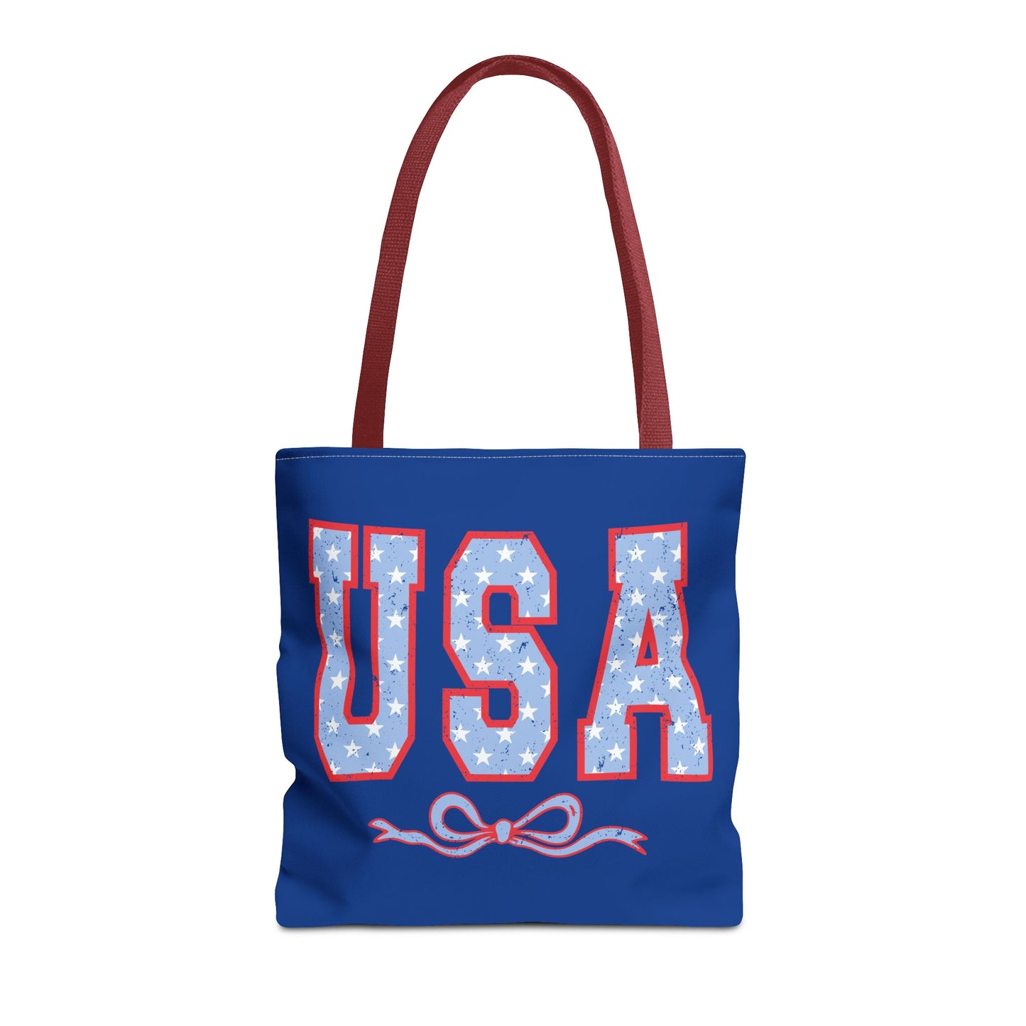 Princess Grace  Patriotic USA Tote Bag Stylish Blue Star Design for Holidays & Everyday Use