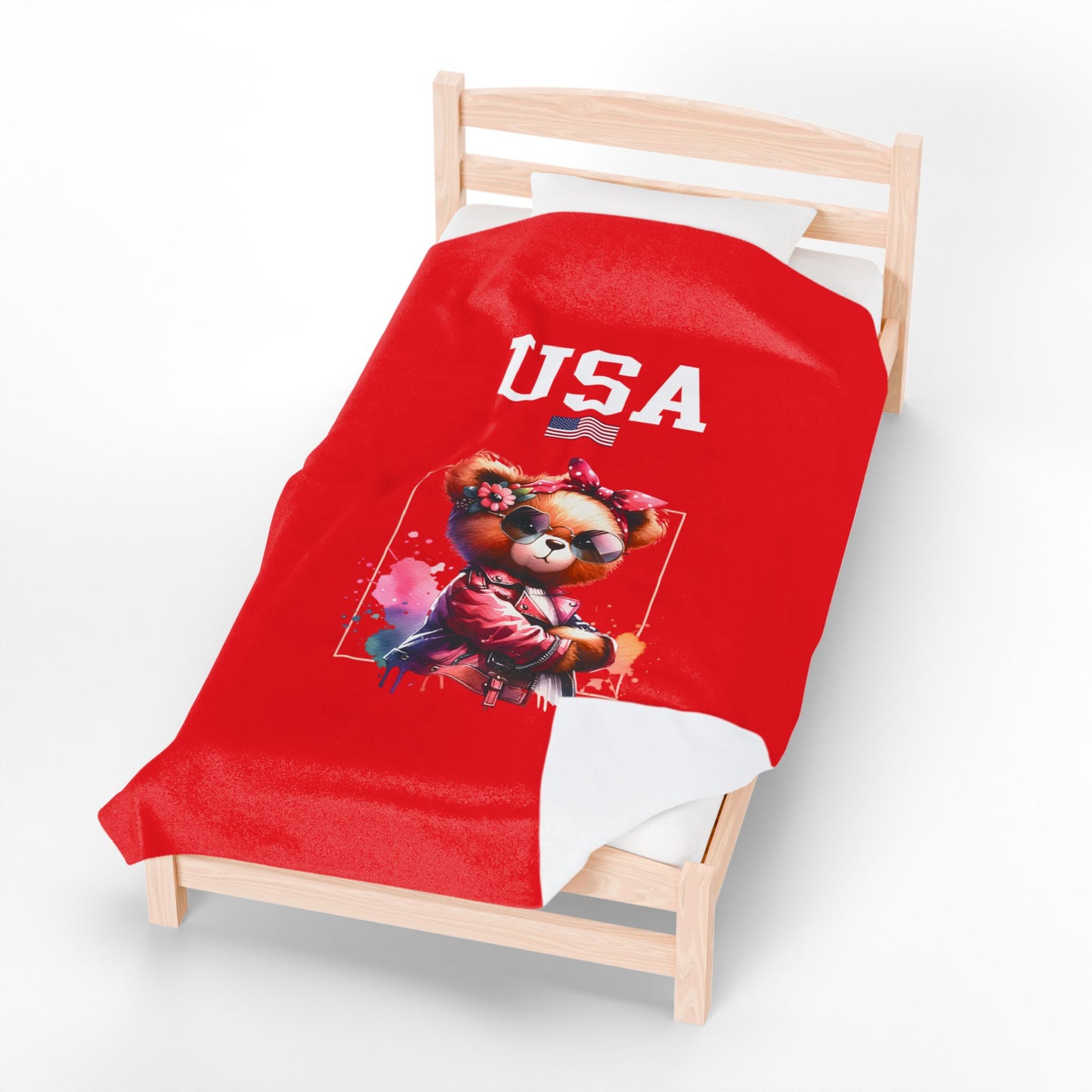 Princess Grace  TEAM USA  Velveteen Plush Blanket