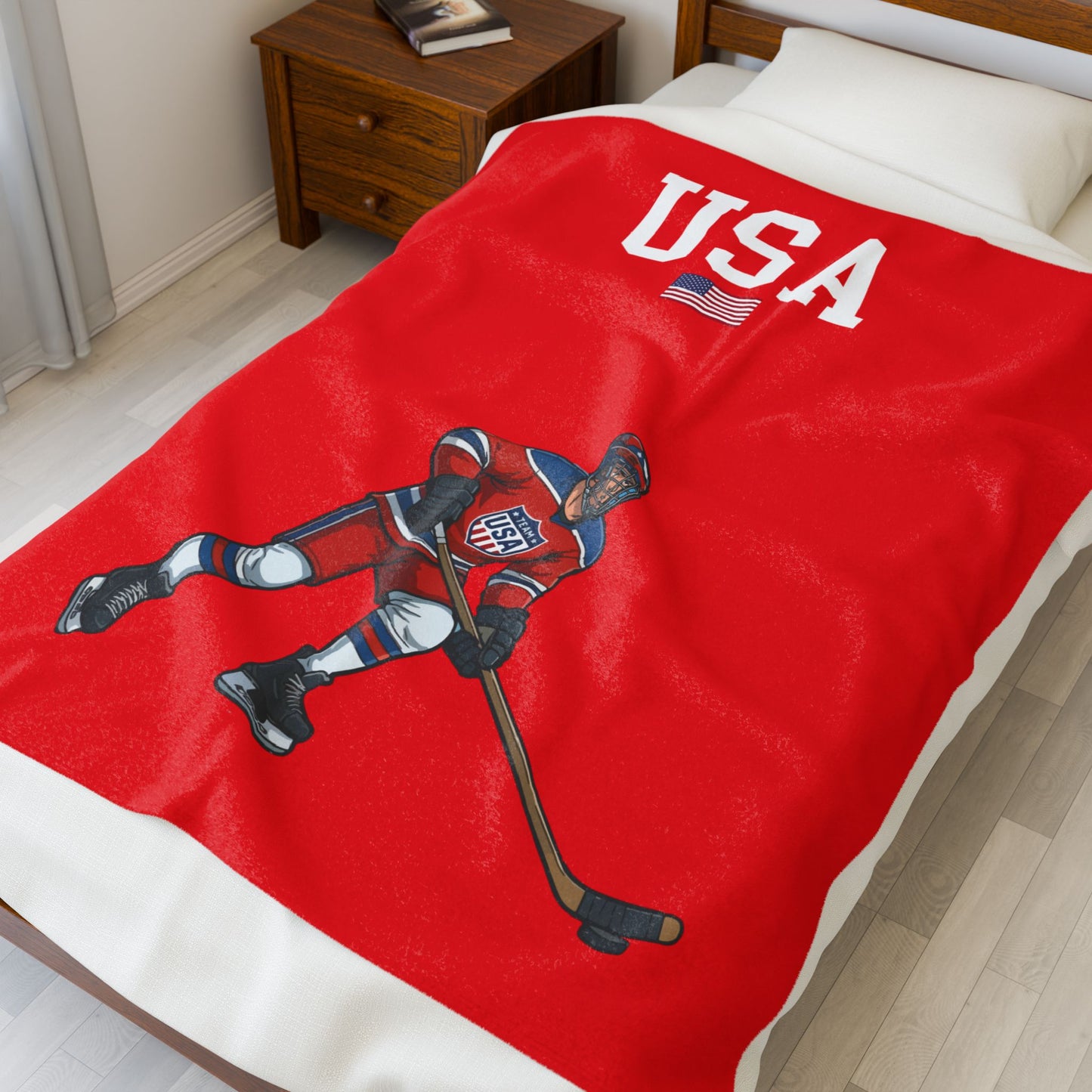 Princess Grace  TEAM USA  Velveteen Plush Blanket