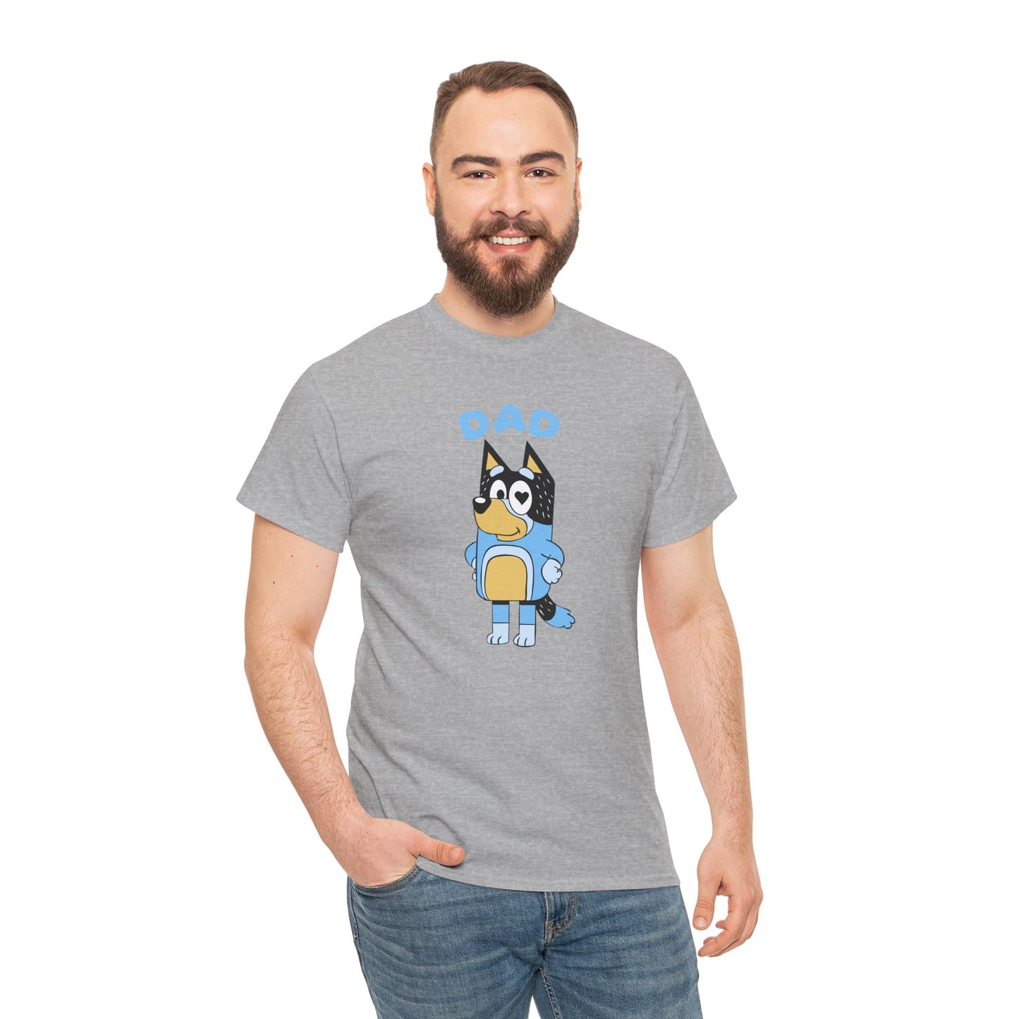 Princess Grace  Bluey Dad Cartoon Graphic Unisex Heavy Cotton Tee