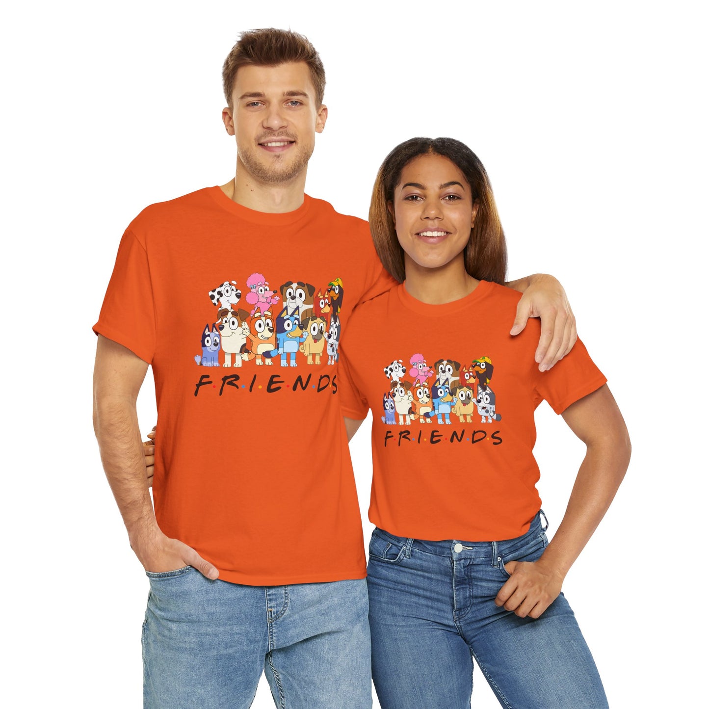 Princess Grace Bluey Friends Cartoon Unisex Heavy Cotton Tee  Fun & Playful Design