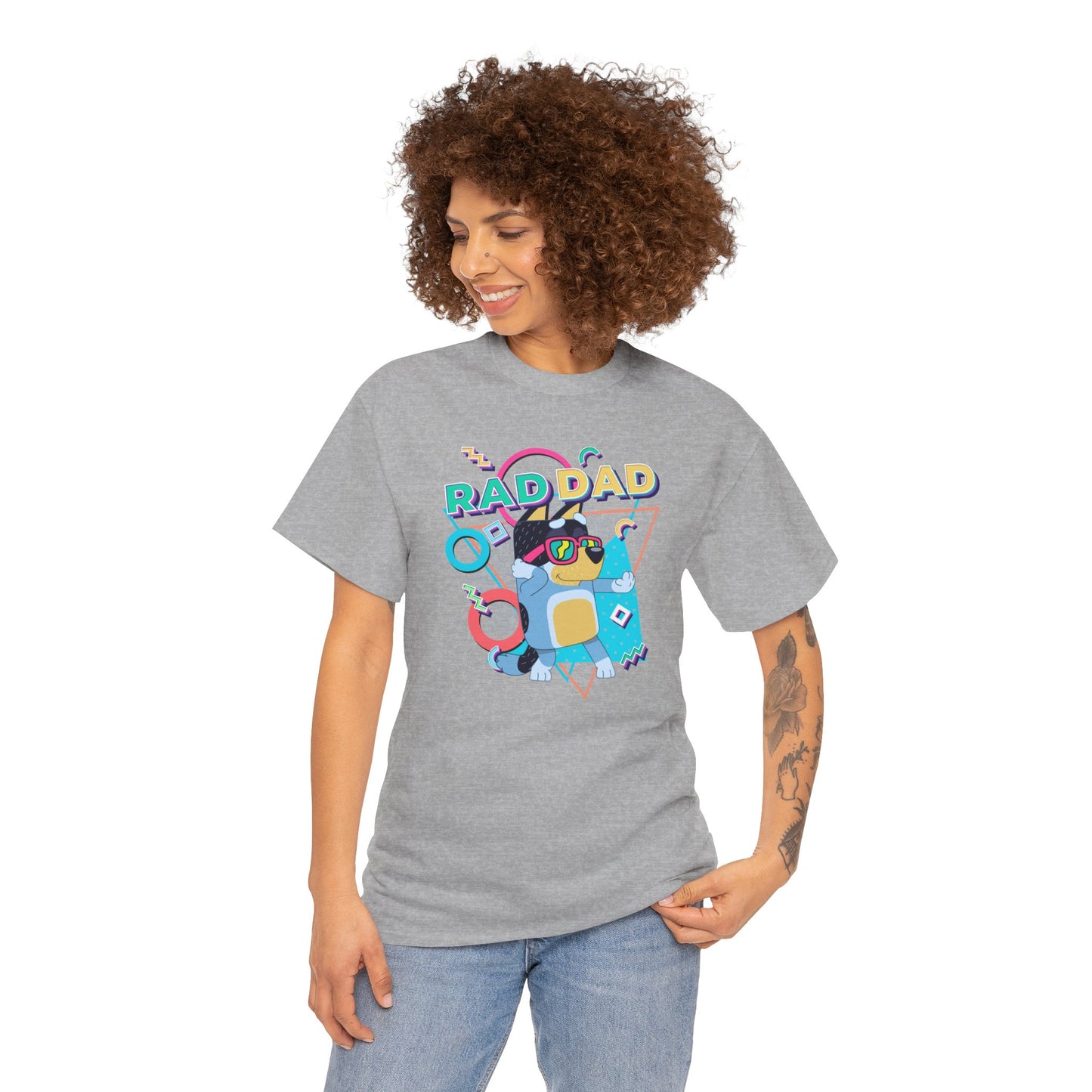 Princess Grace  Bluey  Funny Rad dad Unisex Heavy Cotton Tee  Perfect Gift for Cool Dads