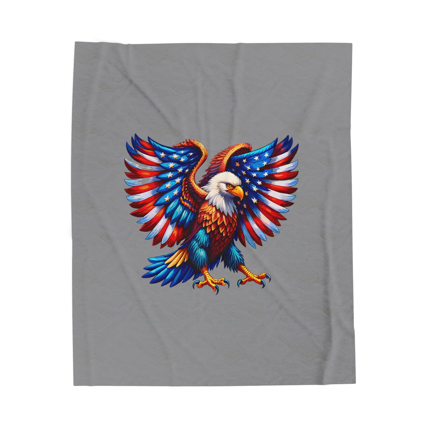 Princess Grace  Patriotic Eagle Velveteen Plush Blanket  Cozy American Flag Throw for Independence Day Memorial Day and Year Round Patriotism