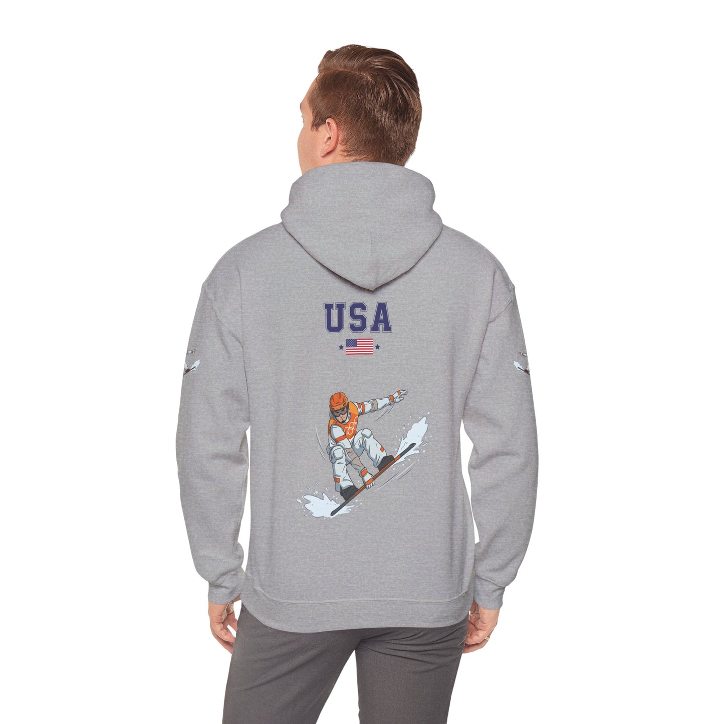 Princess Grace  TEAM USA  Snowboard  Unisex Heavy Blend Hooded Sweatshirt