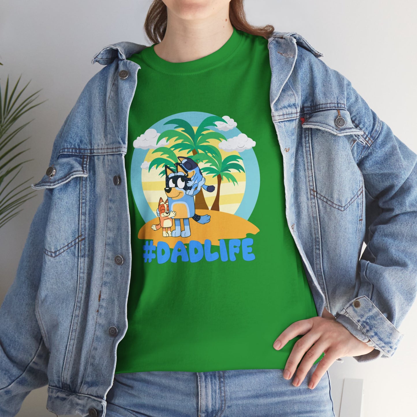 Princess Grace  Bluey  #DadLife Unisex Heavy Cotton Tee  Perfect for Dads Beach Vibes and Everyday Wear