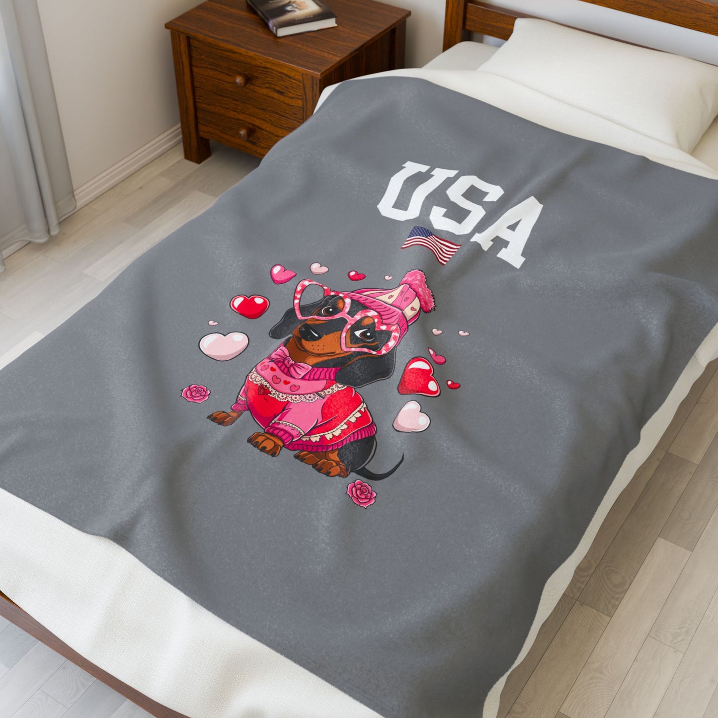 Princess Grace  TEAM USA  Velveteen Plush Blanket